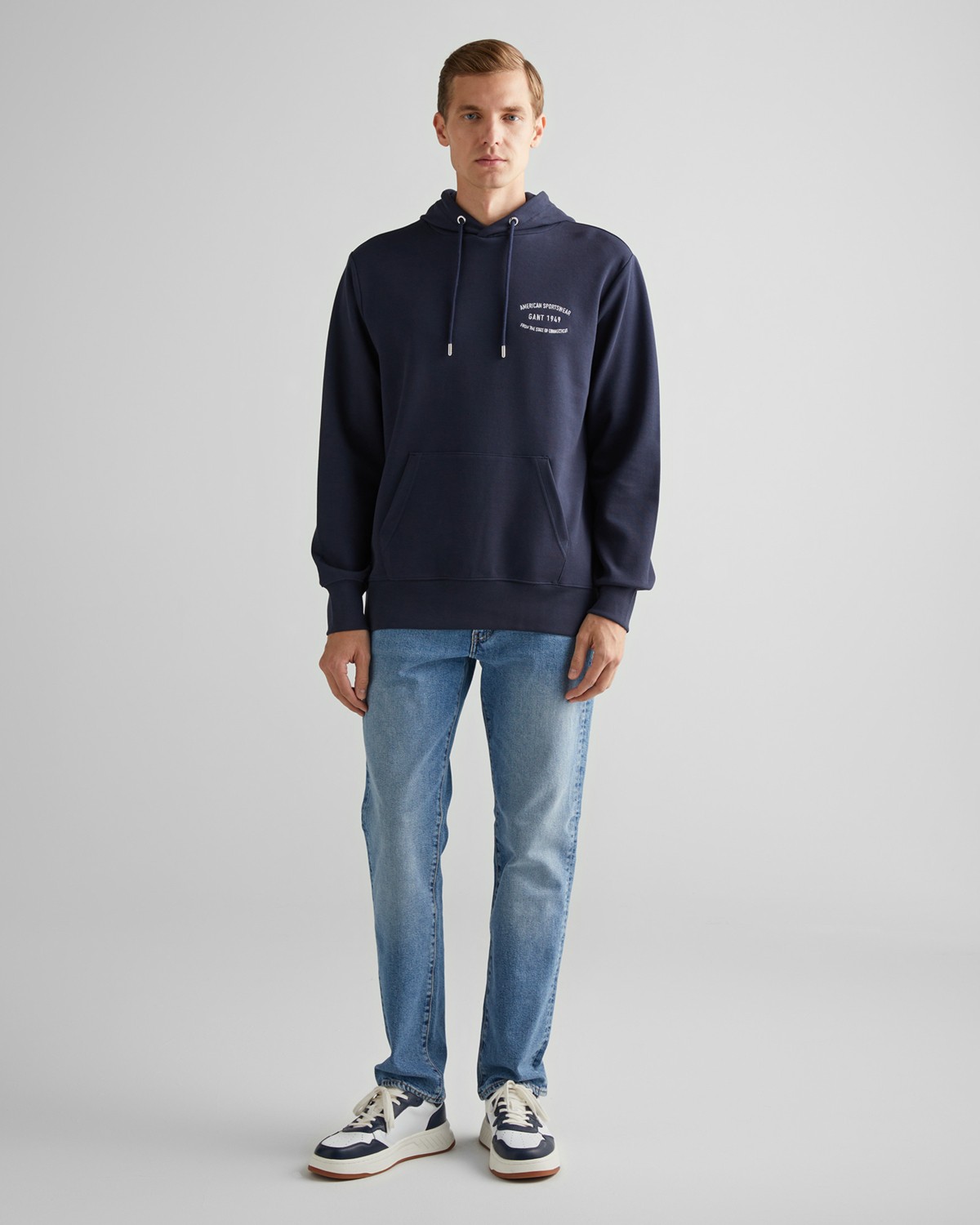 Gant Erkek Bordo Regular Fit Kapüşonlu Logolu Sweatshirt 2015070.638 görsel 3