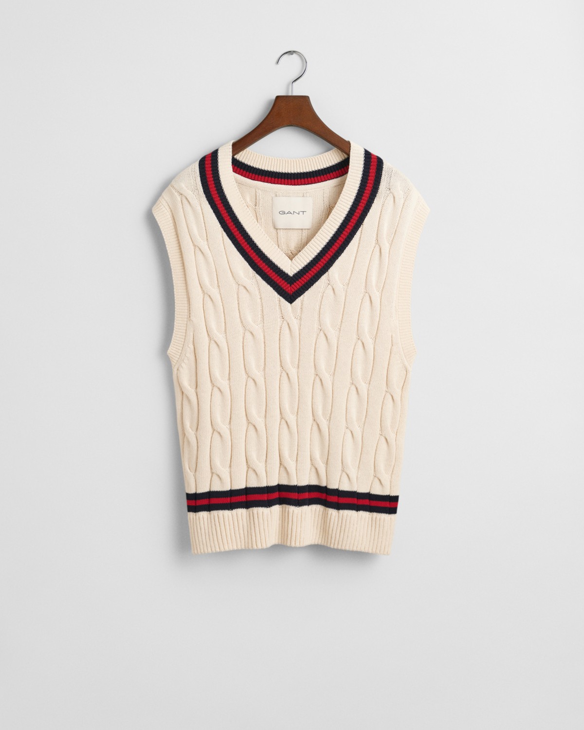Gant Erkek Krem Relaxed Fit V Yaka Süveter 8040216.130 görsel 4