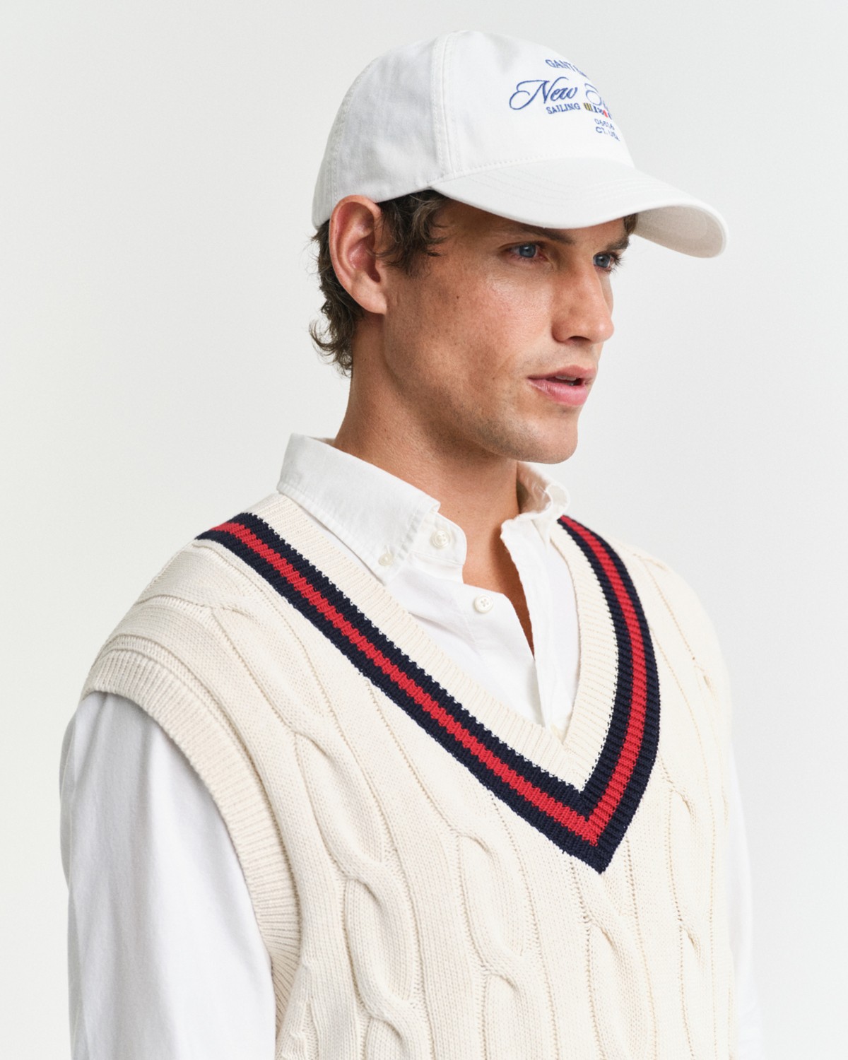 Gant Erkek Krem Relaxed Fit V Yaka Süveter 8040216.130 görsel 5