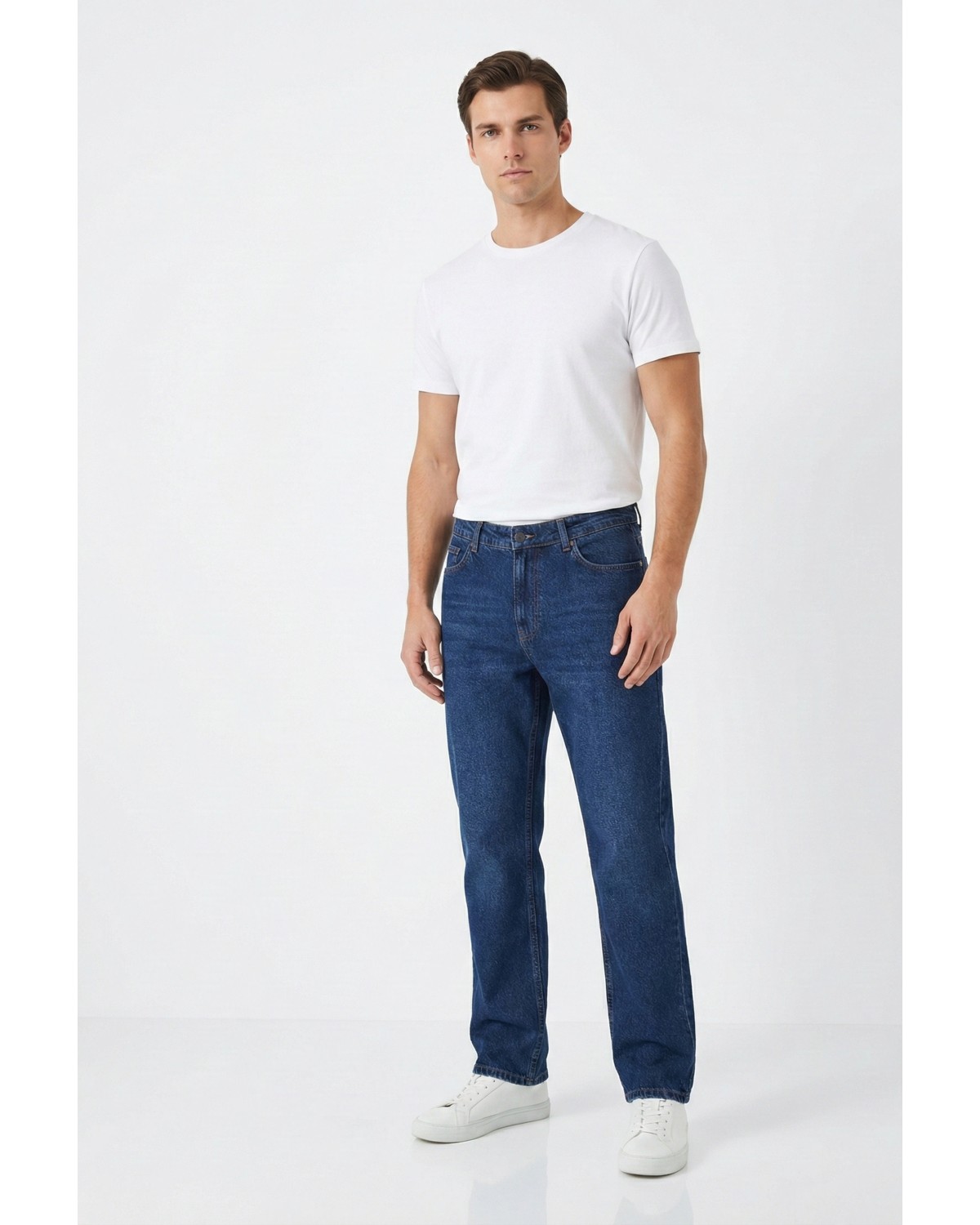 Rafaelli Gentleman Erkek Baggy Fit Geniş Paça Denim Kot Pantolon görsel 5