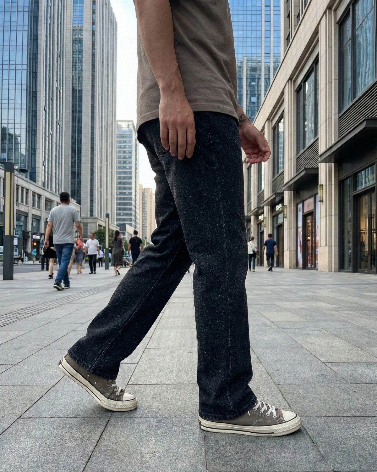 Rafaelli Gentleman Erkek Baggy Fit Geniş Paça Denim Kot Pantolon görsel 6