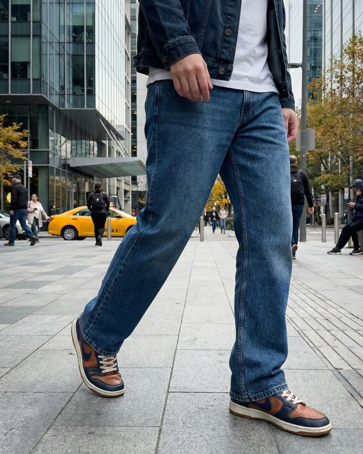 Rafaelli Gentleman Erkek Baggy Fit Geniş Paça Denim Kot Pantolon görsel 2
