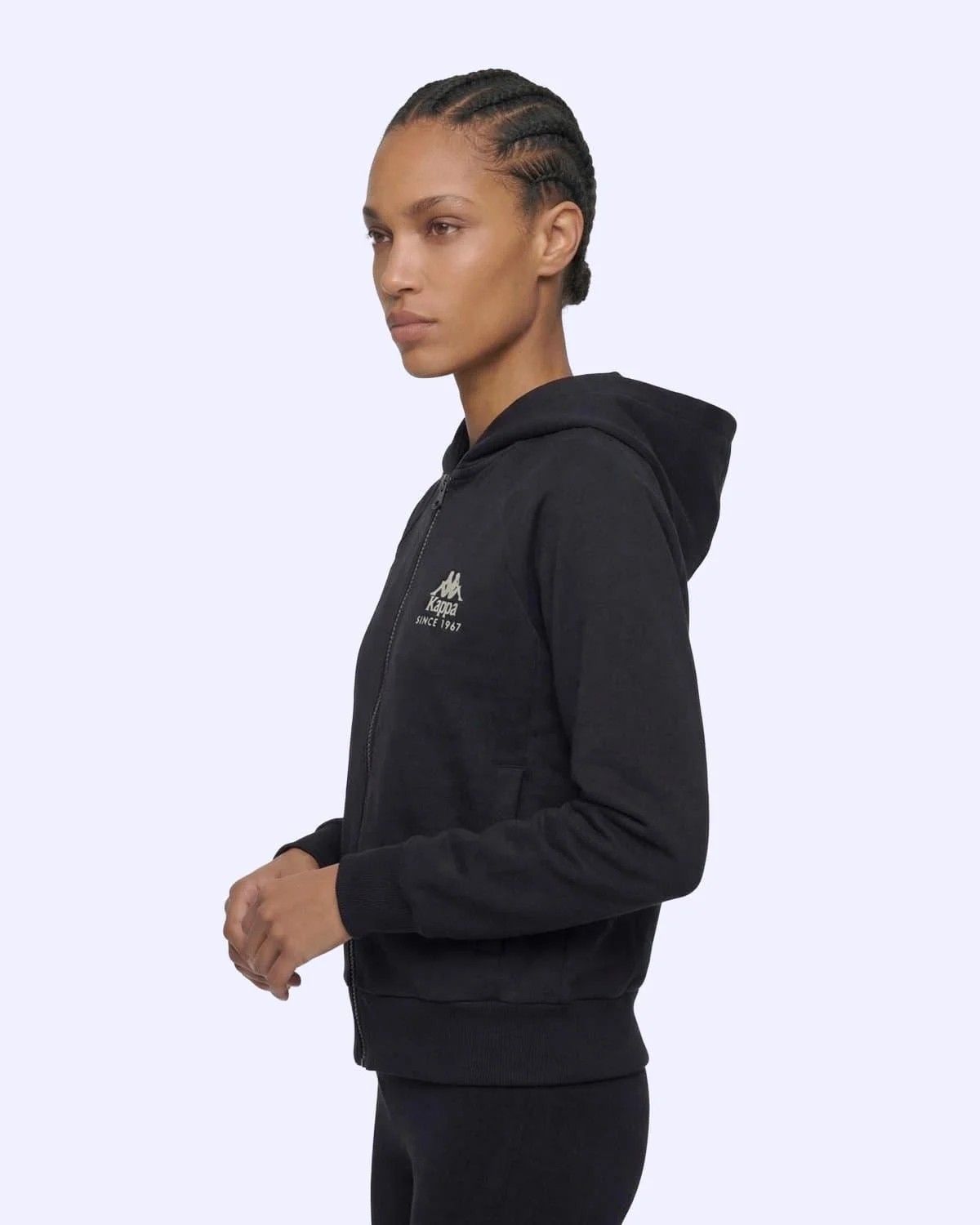 Kappa Milas Full Zip Kadın Yeşil Regular Fermuarlı Eşofman Üstü görsel 3