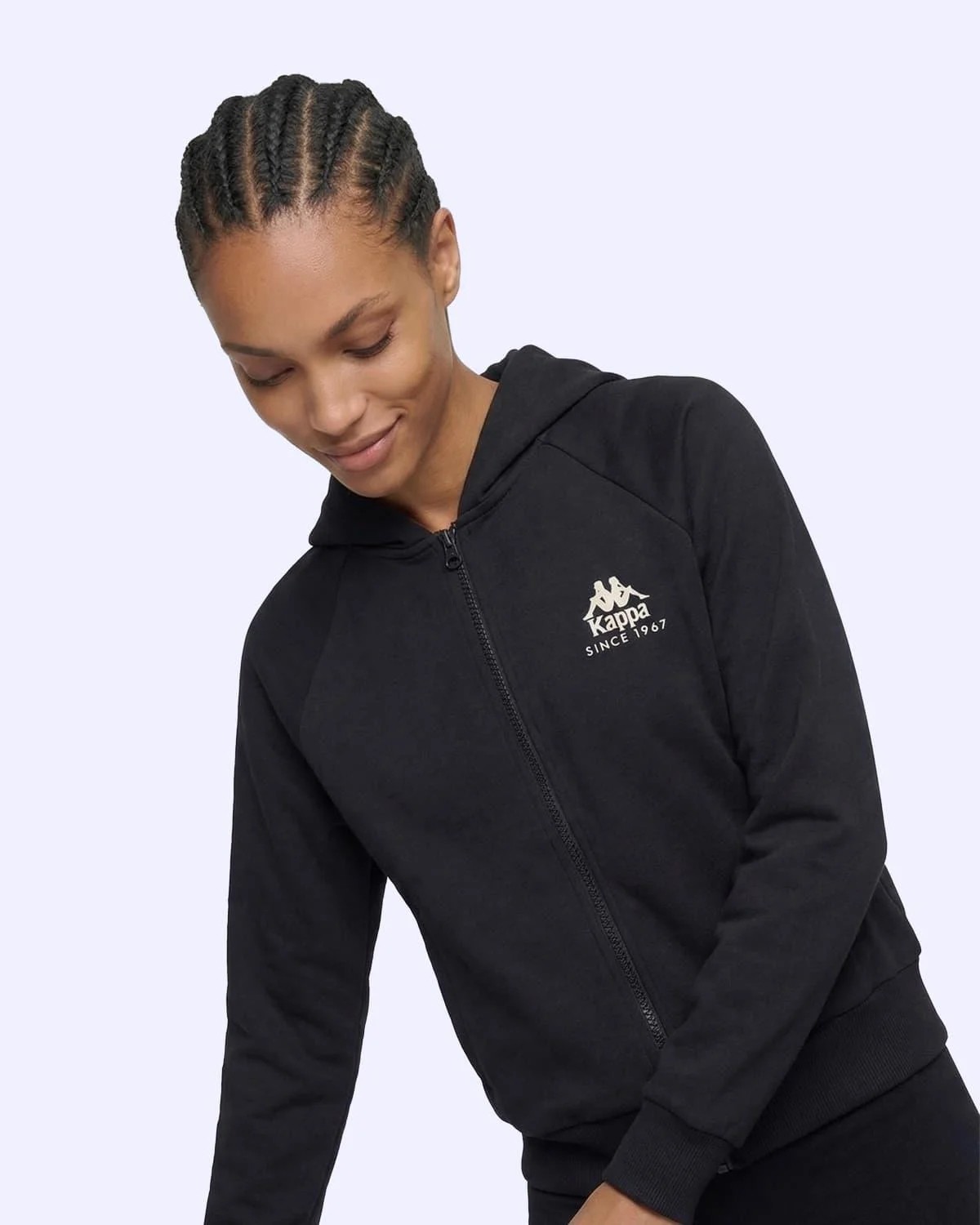 Kappa Milas Full Zip Kadın Yeşil Regular Fermuarlı Eşofman Üstü görsel 4