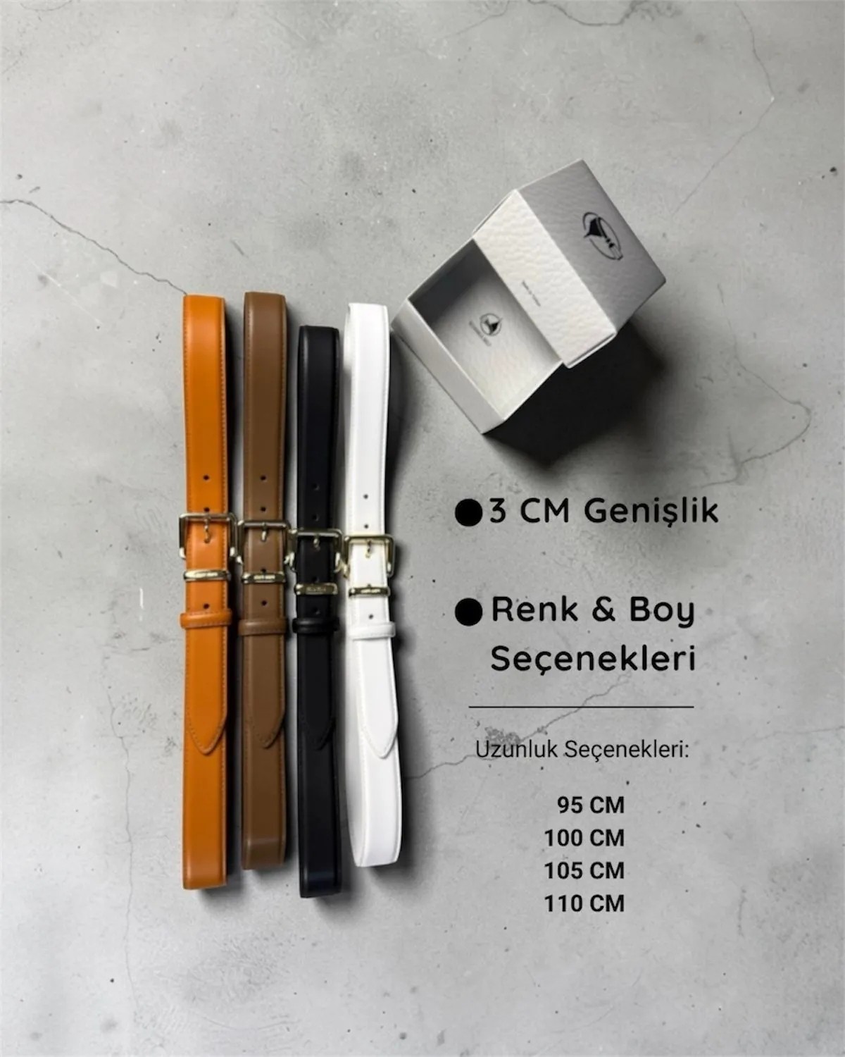 İstanbul Belt Klasik Deri Kadın Kemer, 3 cm, Parlak Altın Ton Tokalı, Dayanıklı, Şık & Gerçek Deriden Kemer görsel 6