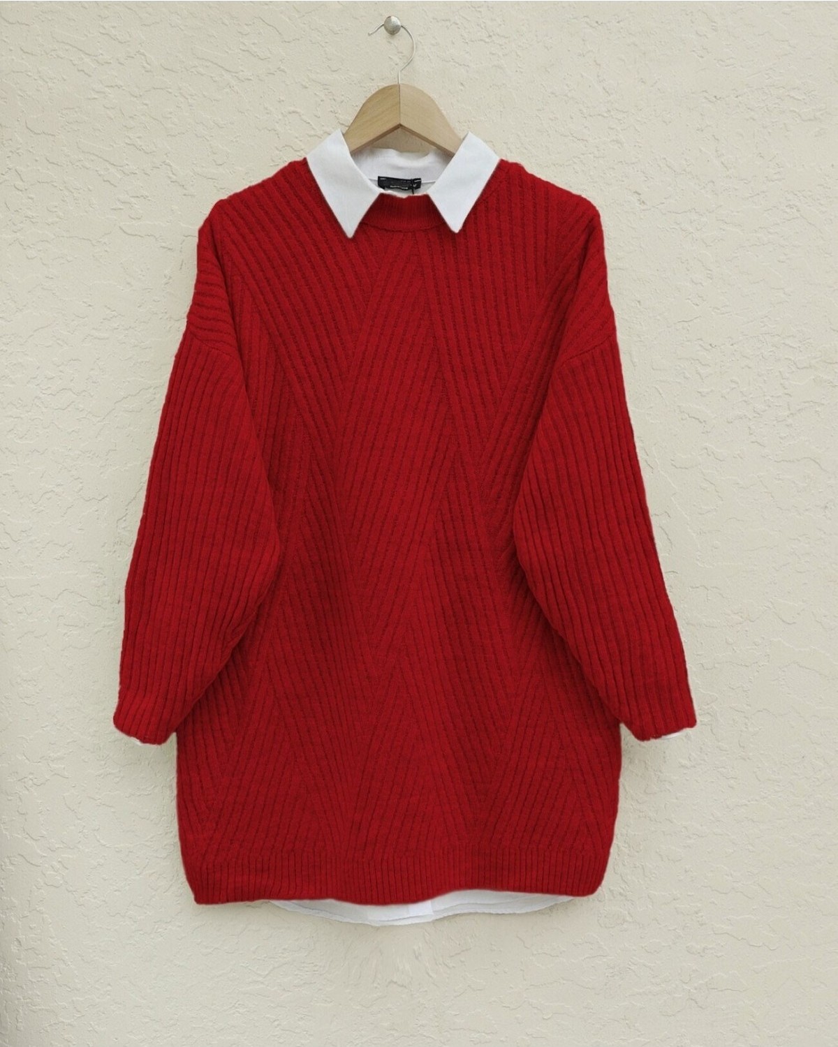 Moda Morfo Yürütme Örgü Baklava Desenli Triko Tunik -Siyah görsel 8