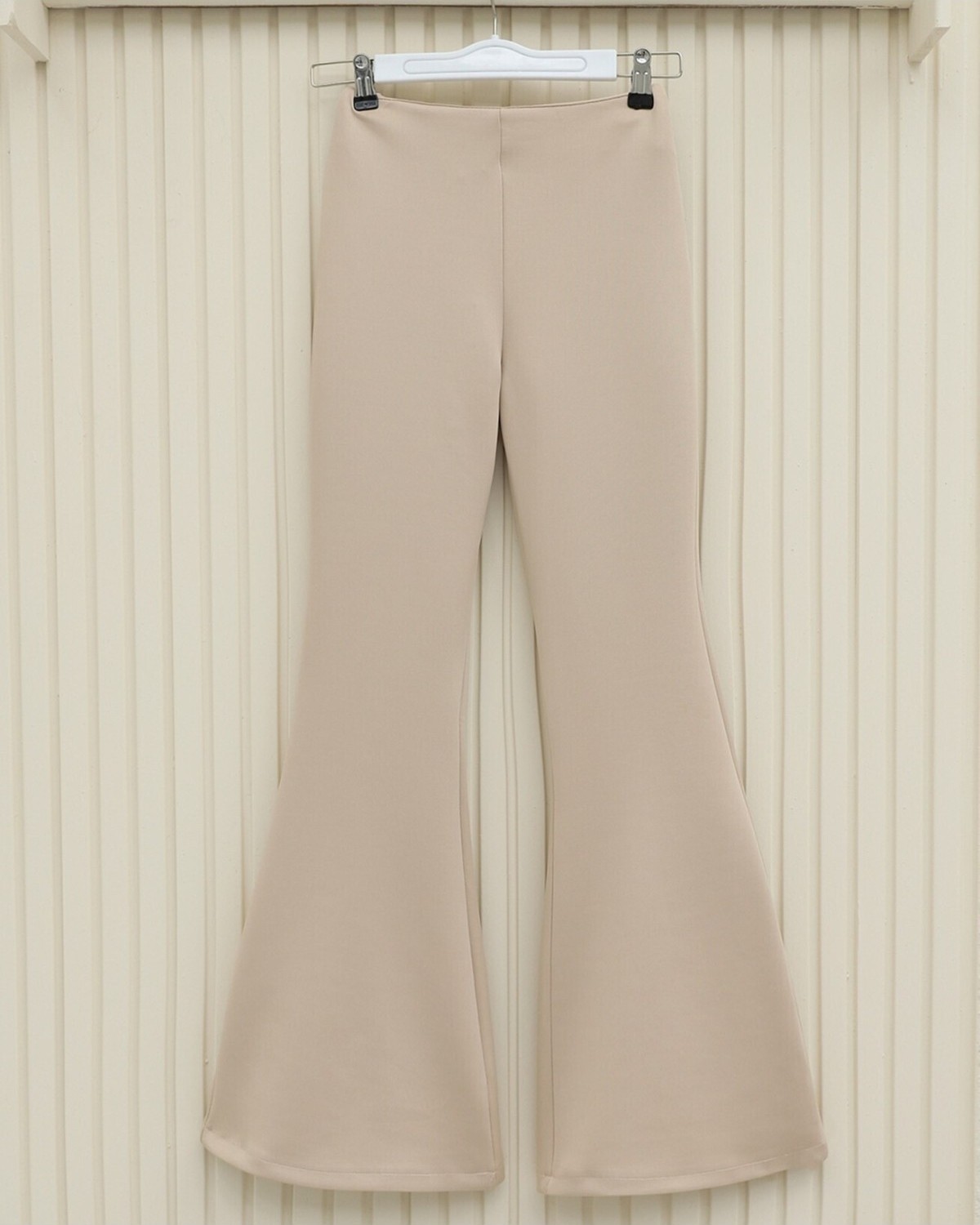 Moda Morfo İspanyol Paça Scuba Pantolon -Bordo görsel 6