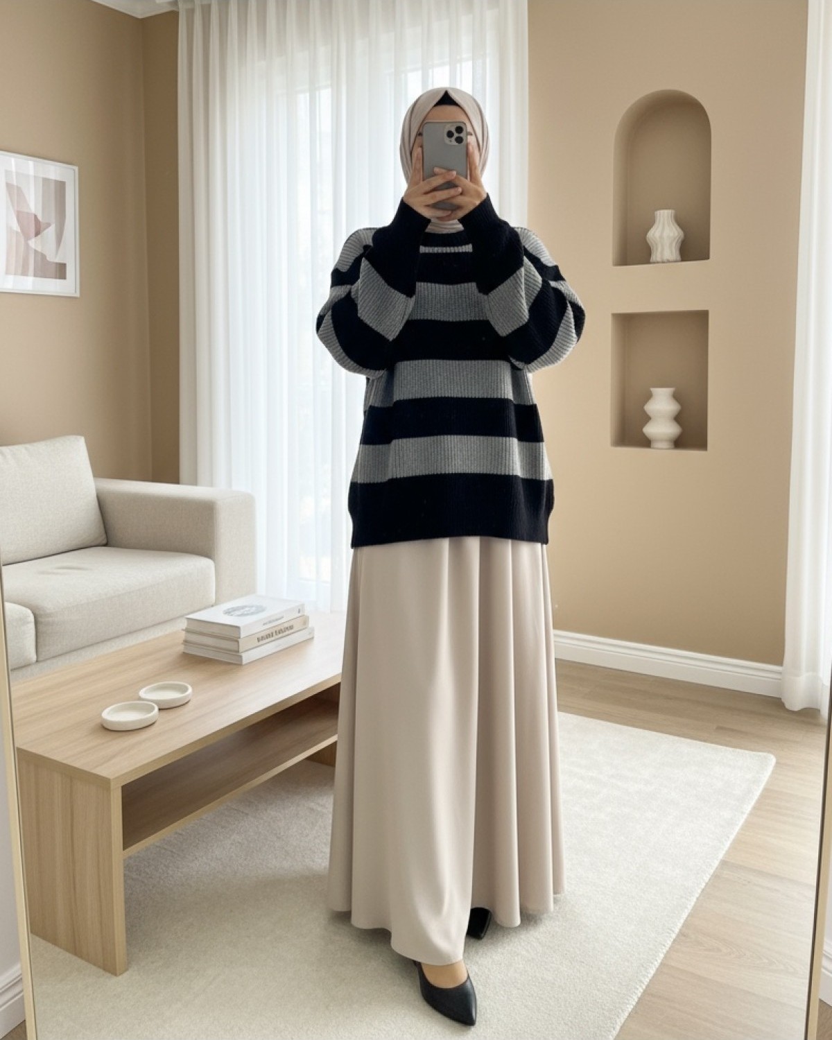 Moda Morfo Selanik Örgü Bisiklet Yaka Triko Kazak -Laci görsel 2