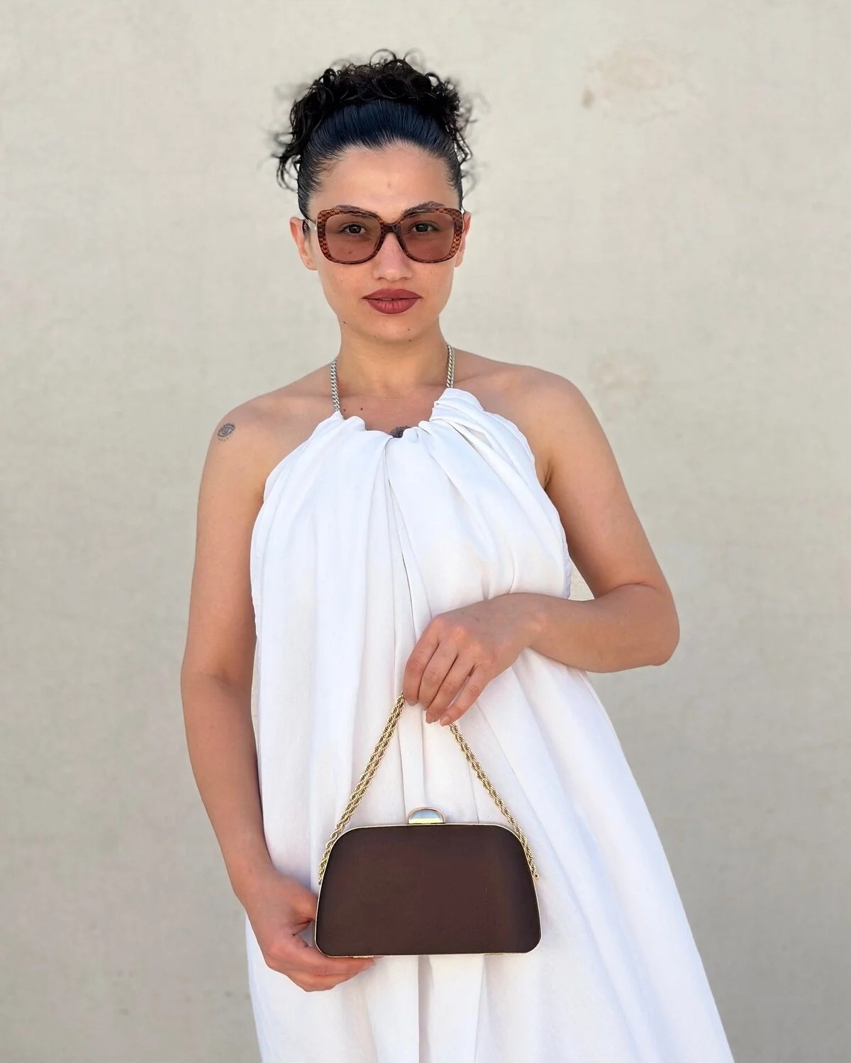 She Poly Kadın Saten Lacivert Abiye Clutch Portföy Zincir Askılı El Düğün Nişan Gece Omuz Çantası