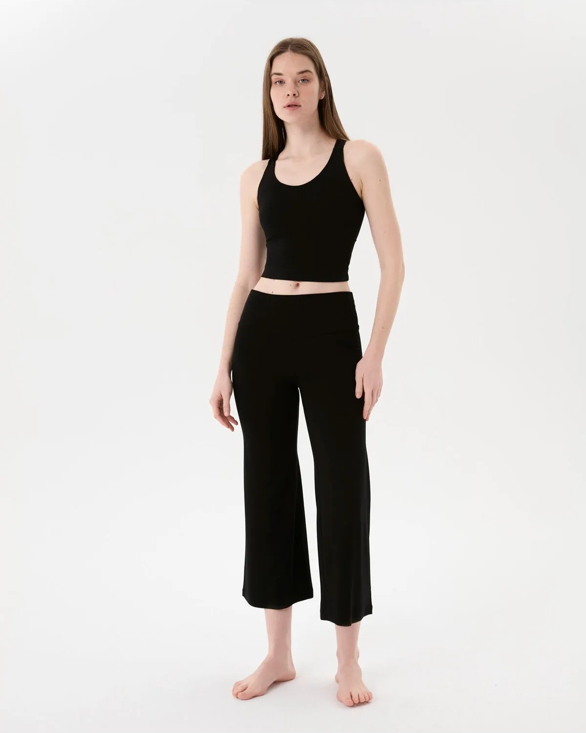 Ayma Active Kadın Kahverengi Halter Half Crop Bluz - EcoVero™ Viskoz, İç Sütyenli, Göğüs Pedli, Halter Yaka, Crop Spor Bluz görsel 7