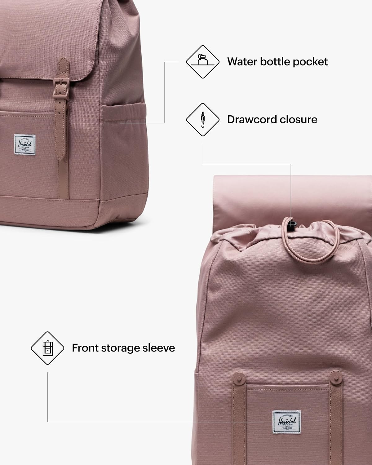 Happy Trend Herschel Herschel Retreat™ Small Backpack Herschel Retreat™ Küçük Sırt Çantası Unisex-Yetişkin görsel 4