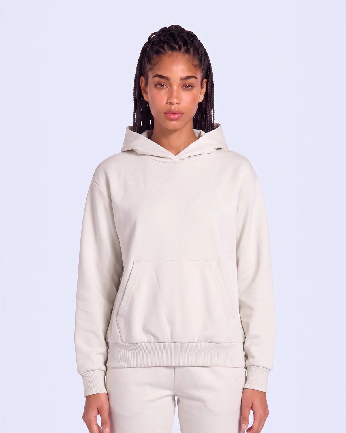 Kappa Inova Tur Kadın Bej Oversize Hoodie