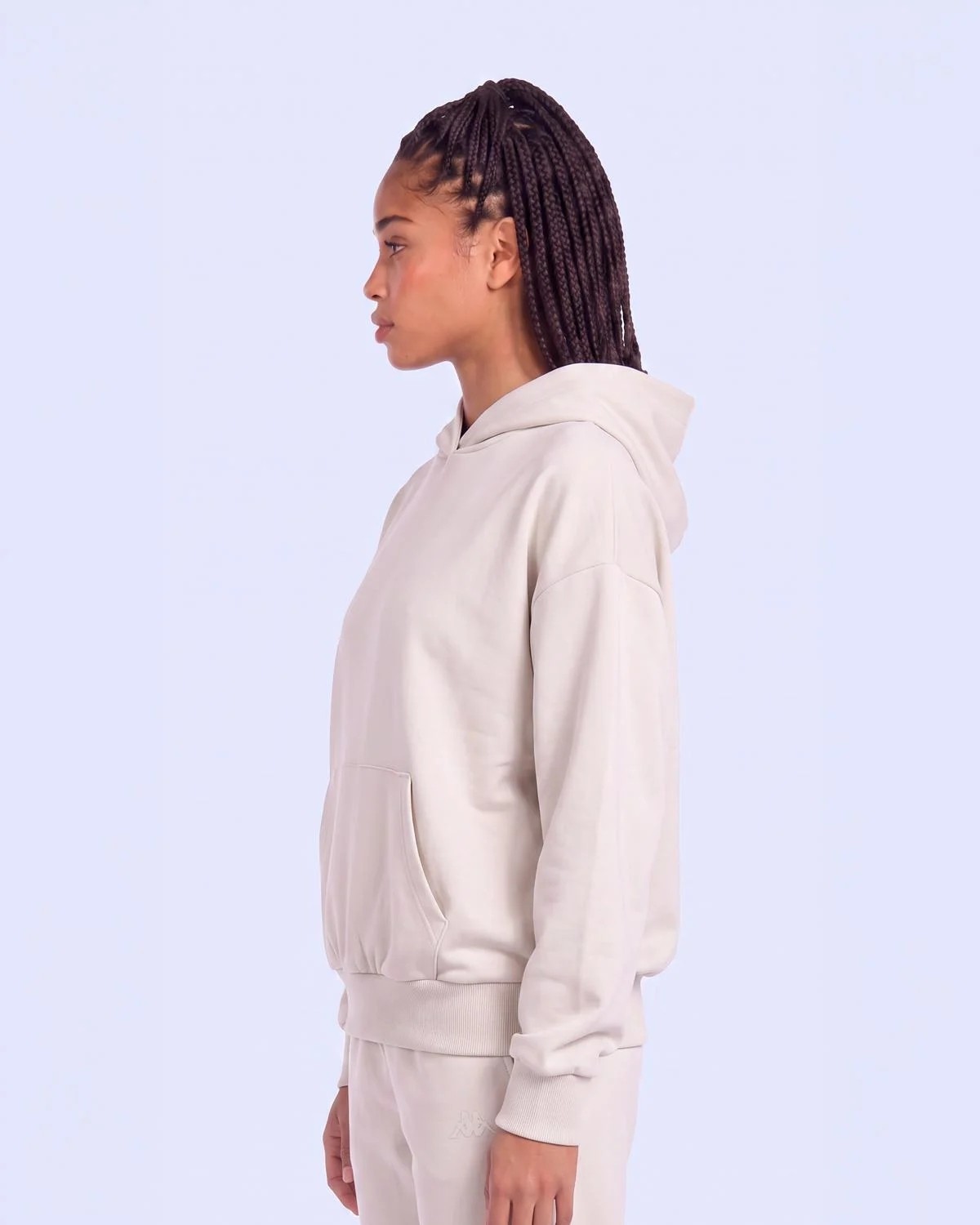 Kappa Inova Tur Kadın Bej Oversize Hoodie görsel 2