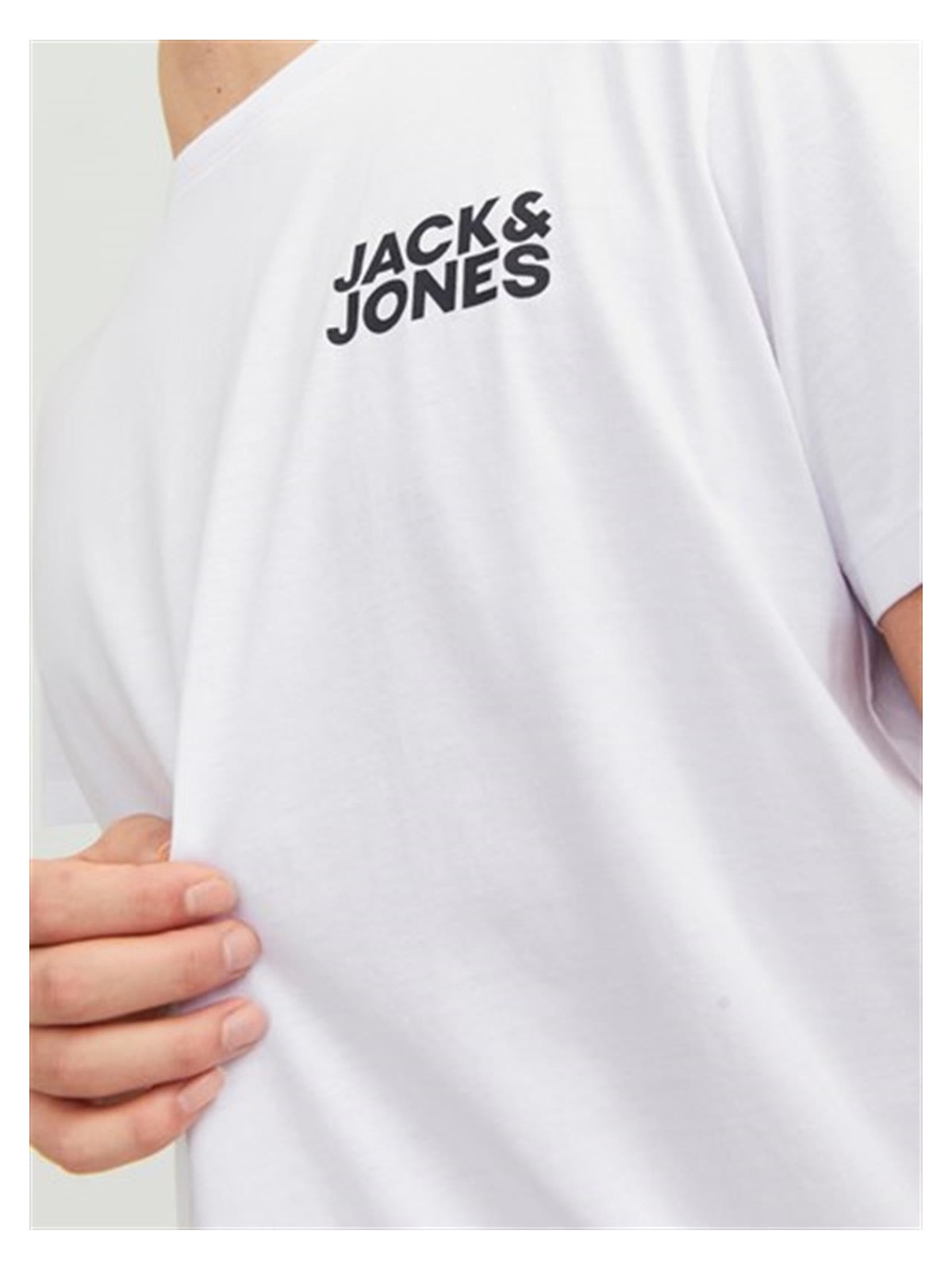 Jack & Jones Erkek Bisiklet Yaka Logolu Tisört - Corplogo görsel 6