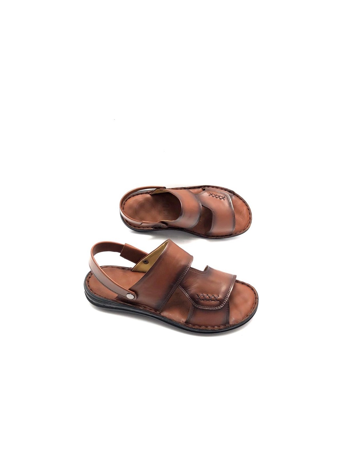 Derilax Hakiki Deri Tam Ortopedik Masajlı Erkek Sandalet