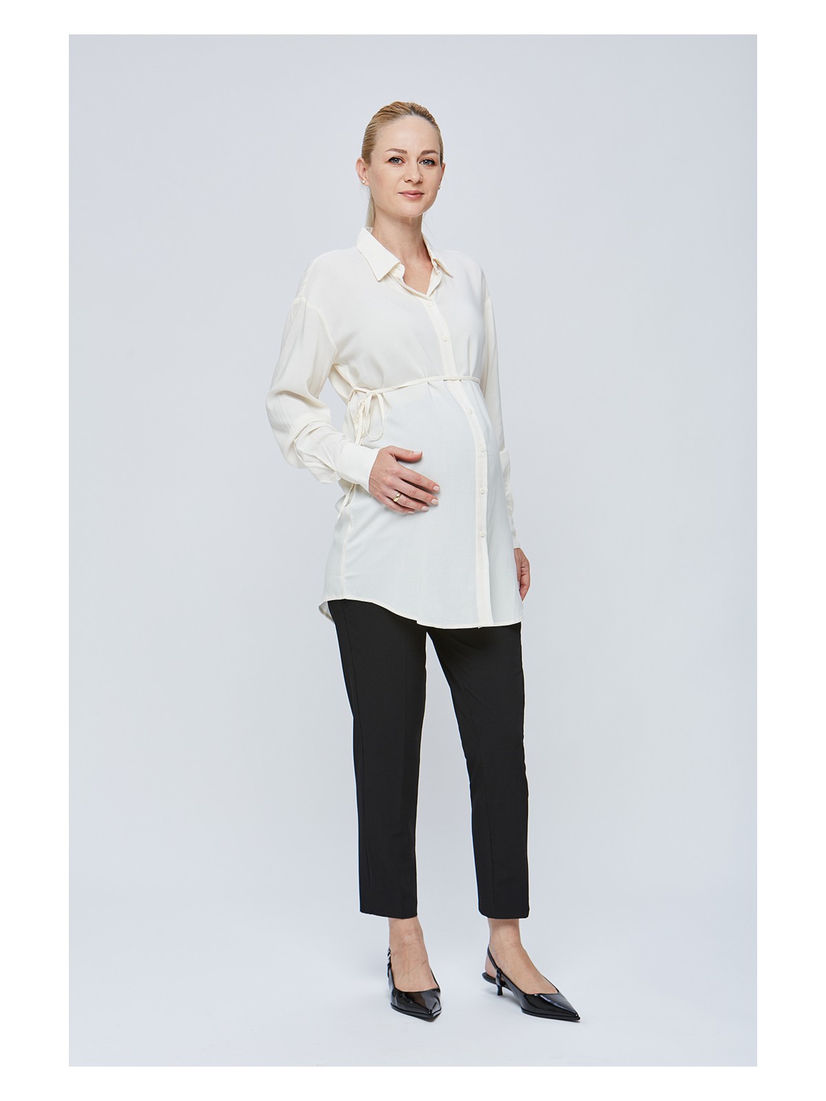 Motherway Hamile Kumaş Cigaret Paantolon - Görsel 3