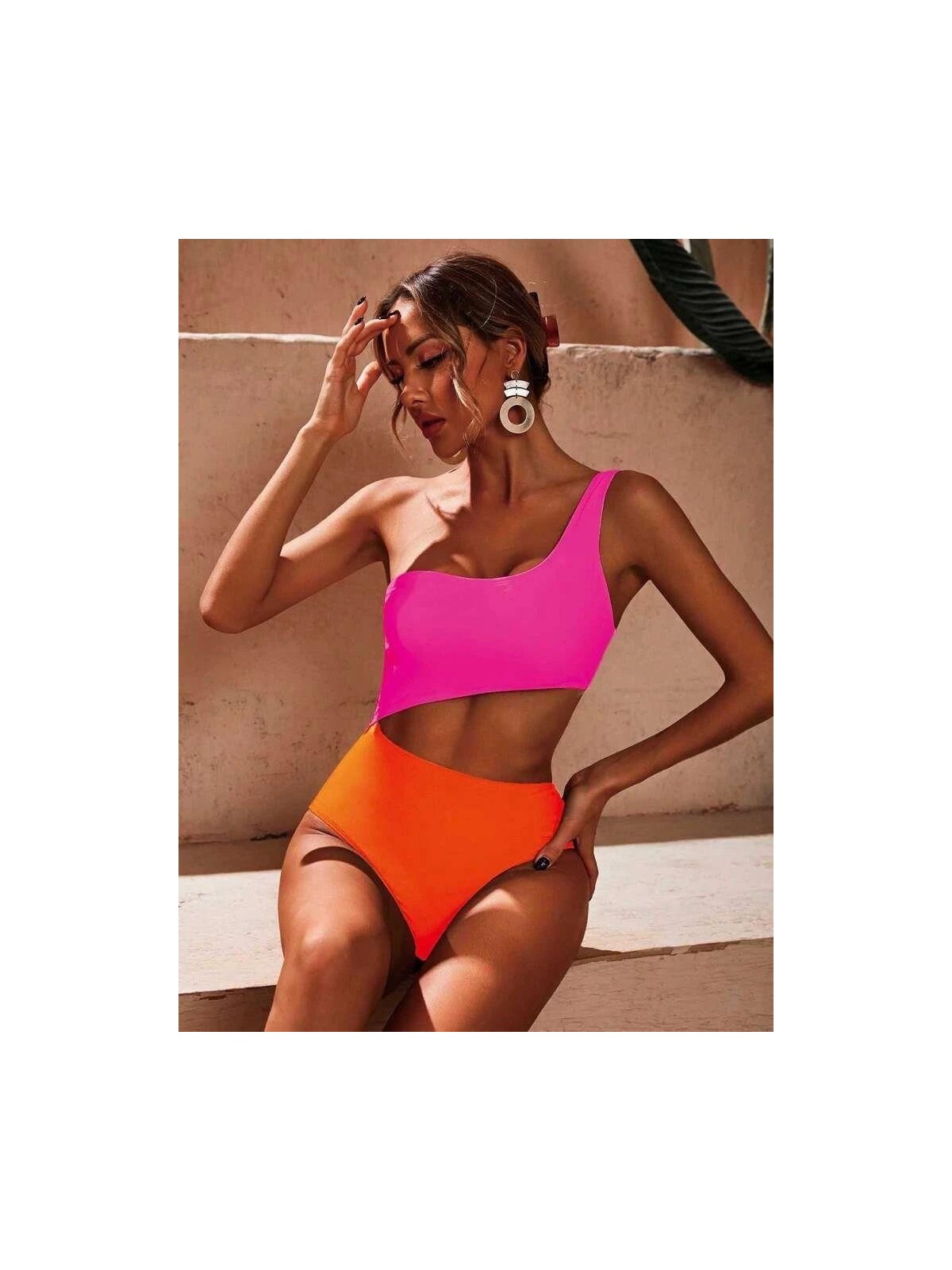 Deep Beach Kadınlar İçin Deep Beach Siyah Tek Omuzlu Bütün Mayo Db20020m Dayanıklı ve Şık Tasarım - Görsel 6