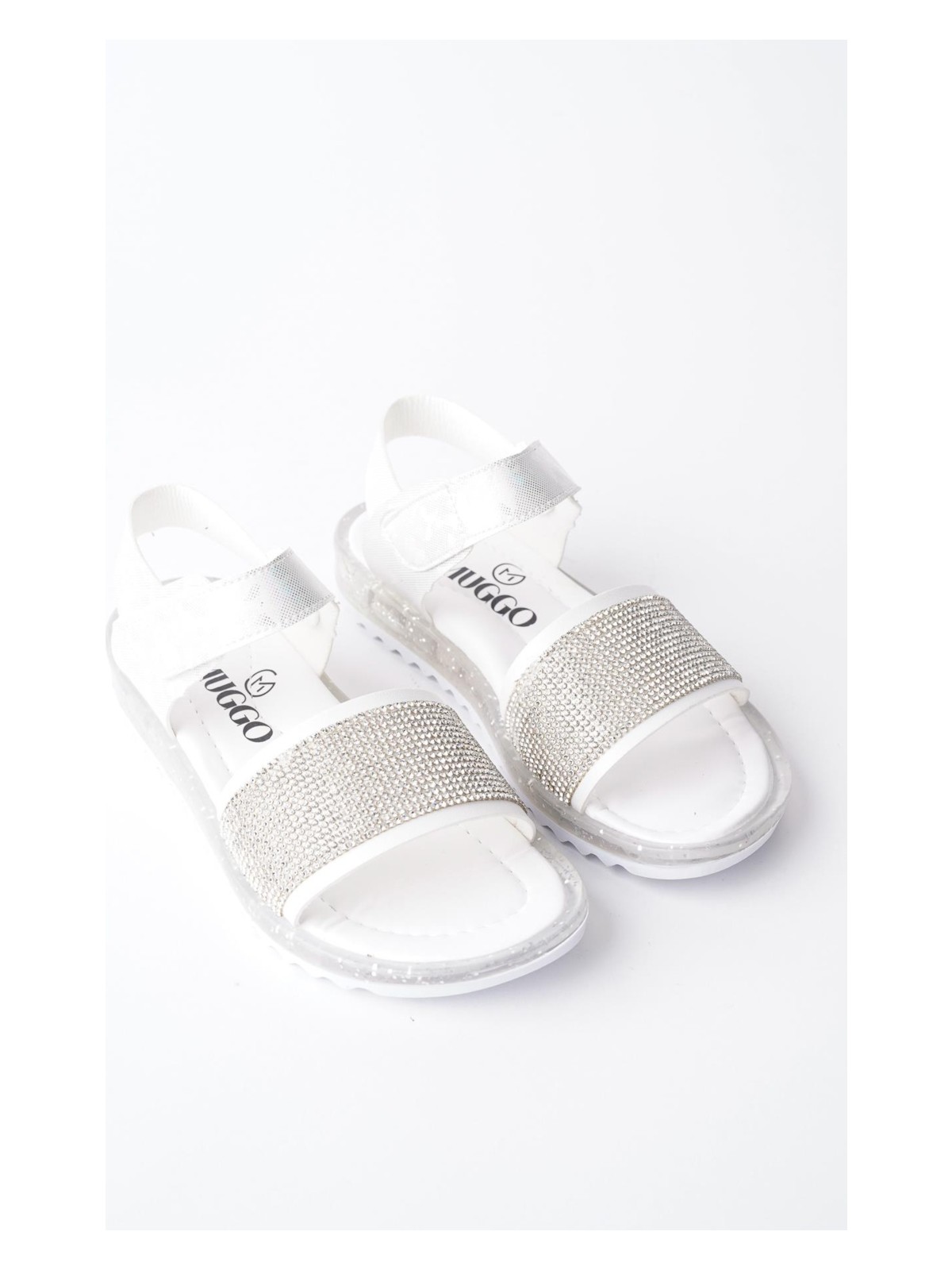 Muggo Winnie Garantili Günlük Ortopedik Hafif Taban Taşlı ve Cırtlı Kız Çocuk Sandalet - Görsel 3