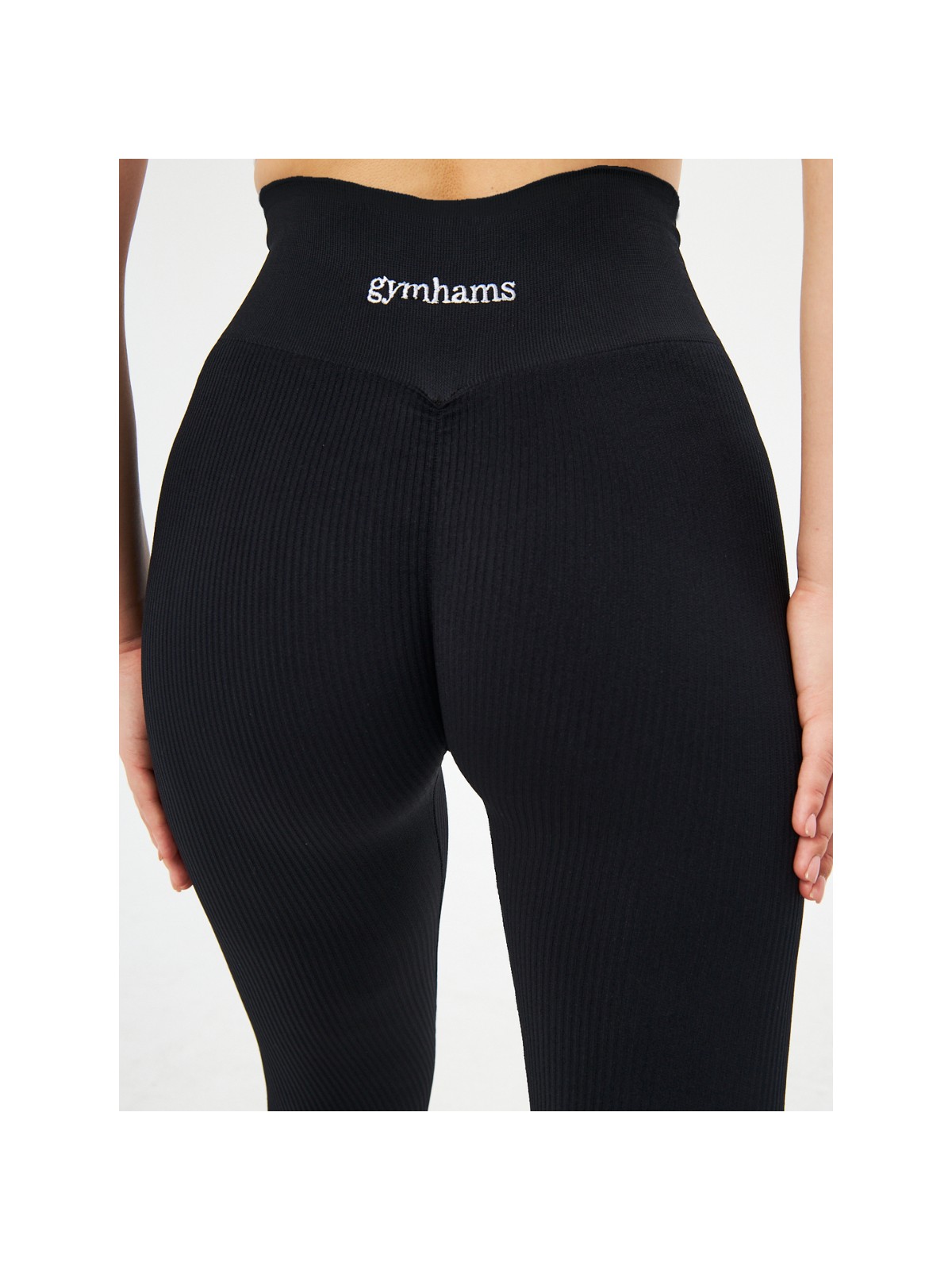 Gymhams Kalçası Büzgülü Premium Fitilli Ekstra Push Up Yüksek Bel Esnek Ve Toparlayıcı Spor Tayt - Görsel 7