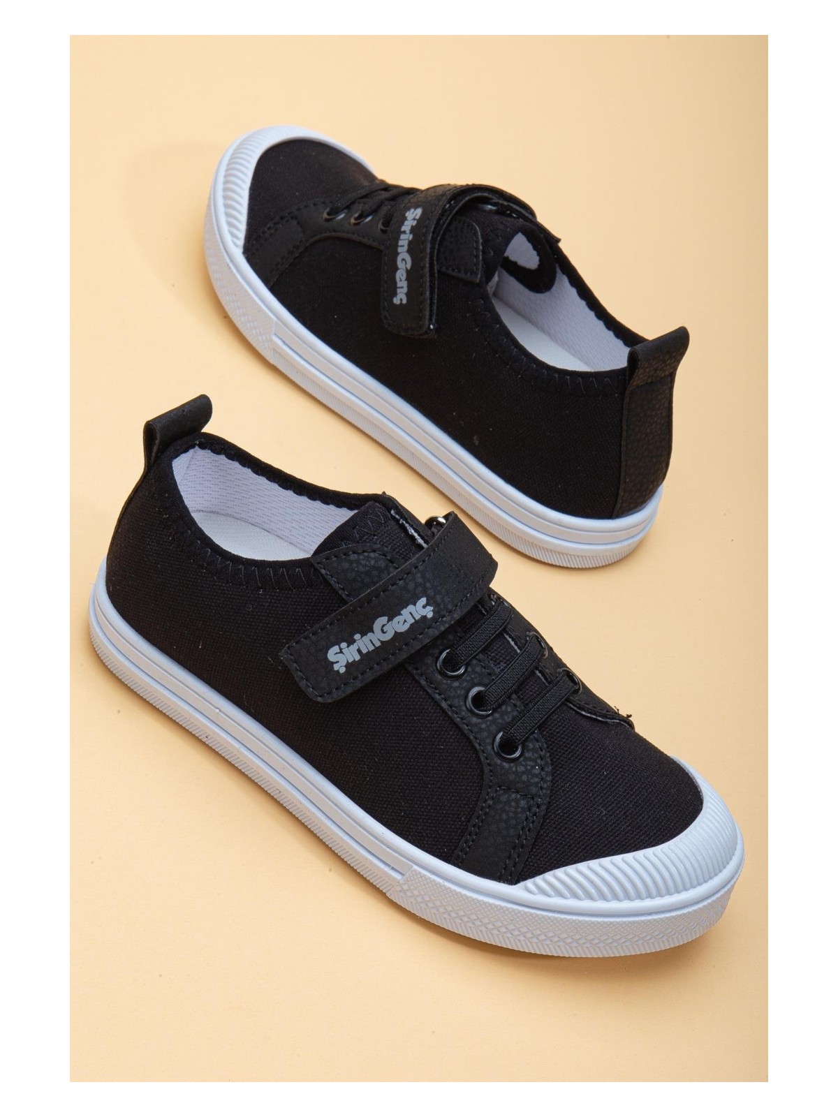 Dilimler Ayakkabı Şirinbebe Şiringenç Keten Siyah Erkek Ilkadım Bebek Çocuk Ayakkabısı