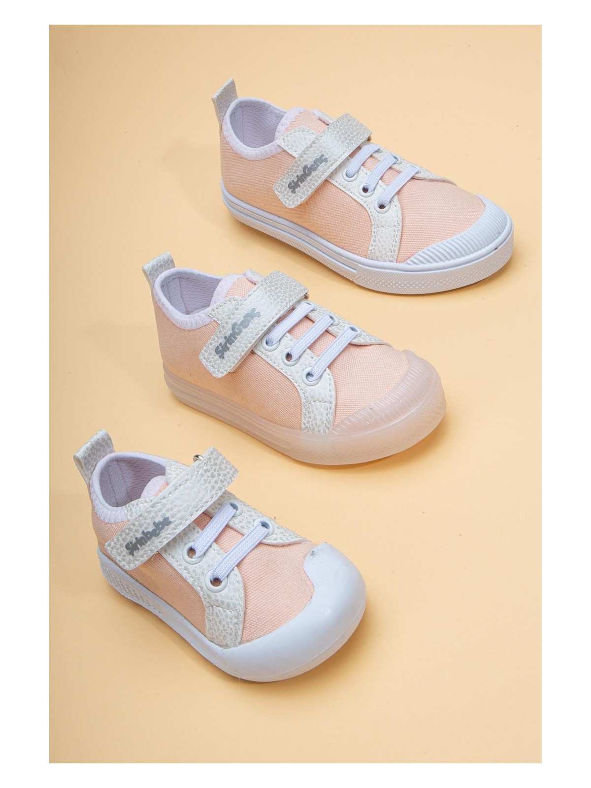 Dilimler Ayakkabı Şirinbebe Şiringenç Keten Somon Kız Ilkadım Bebek Çocuk Ayakkabısı