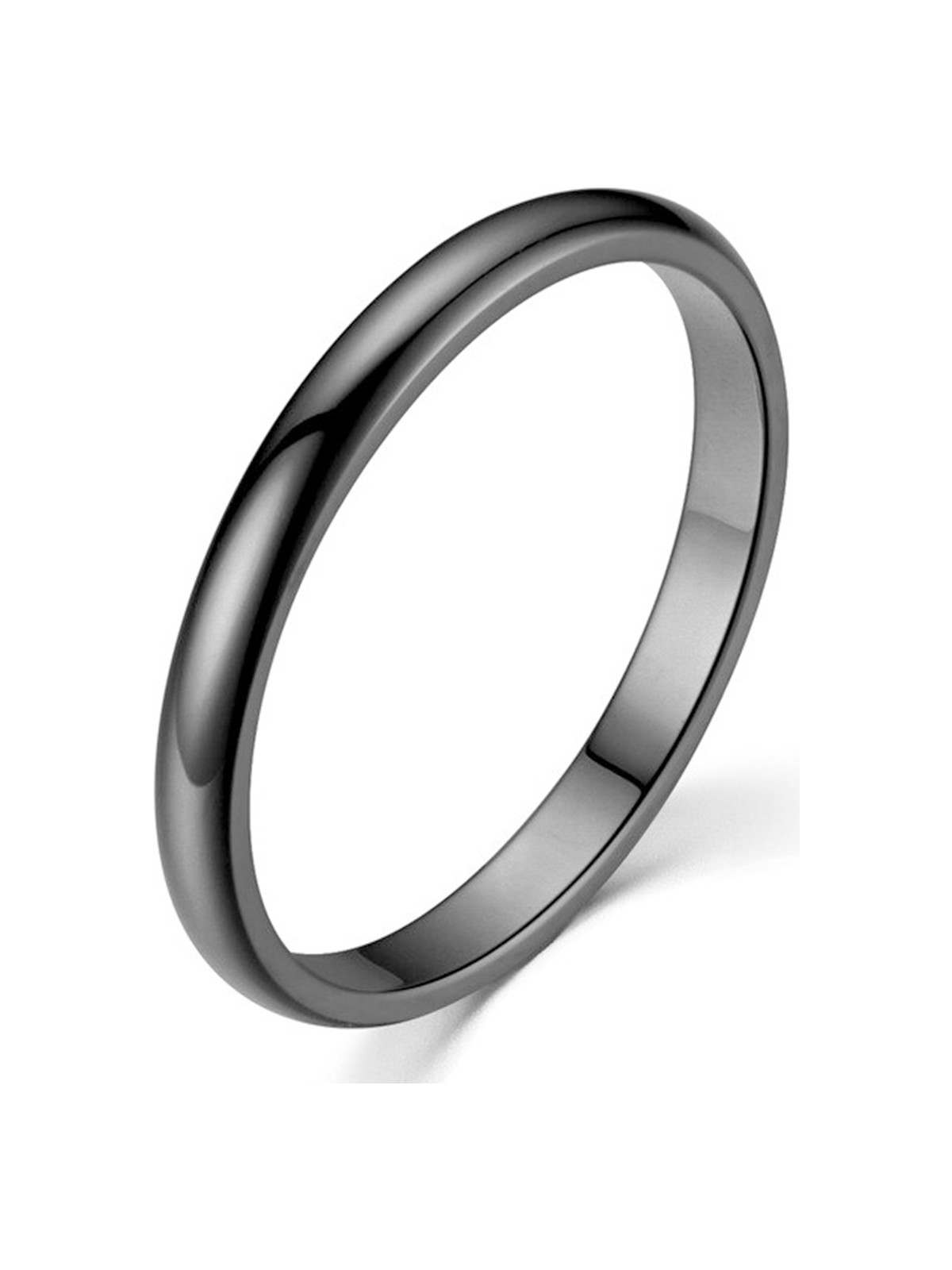 Takı Dükkanı 3mm İnce Bombeli Parlak Erkek Kadın Unisex Çelik Alyans Yüzük cl27 - Görsel 5