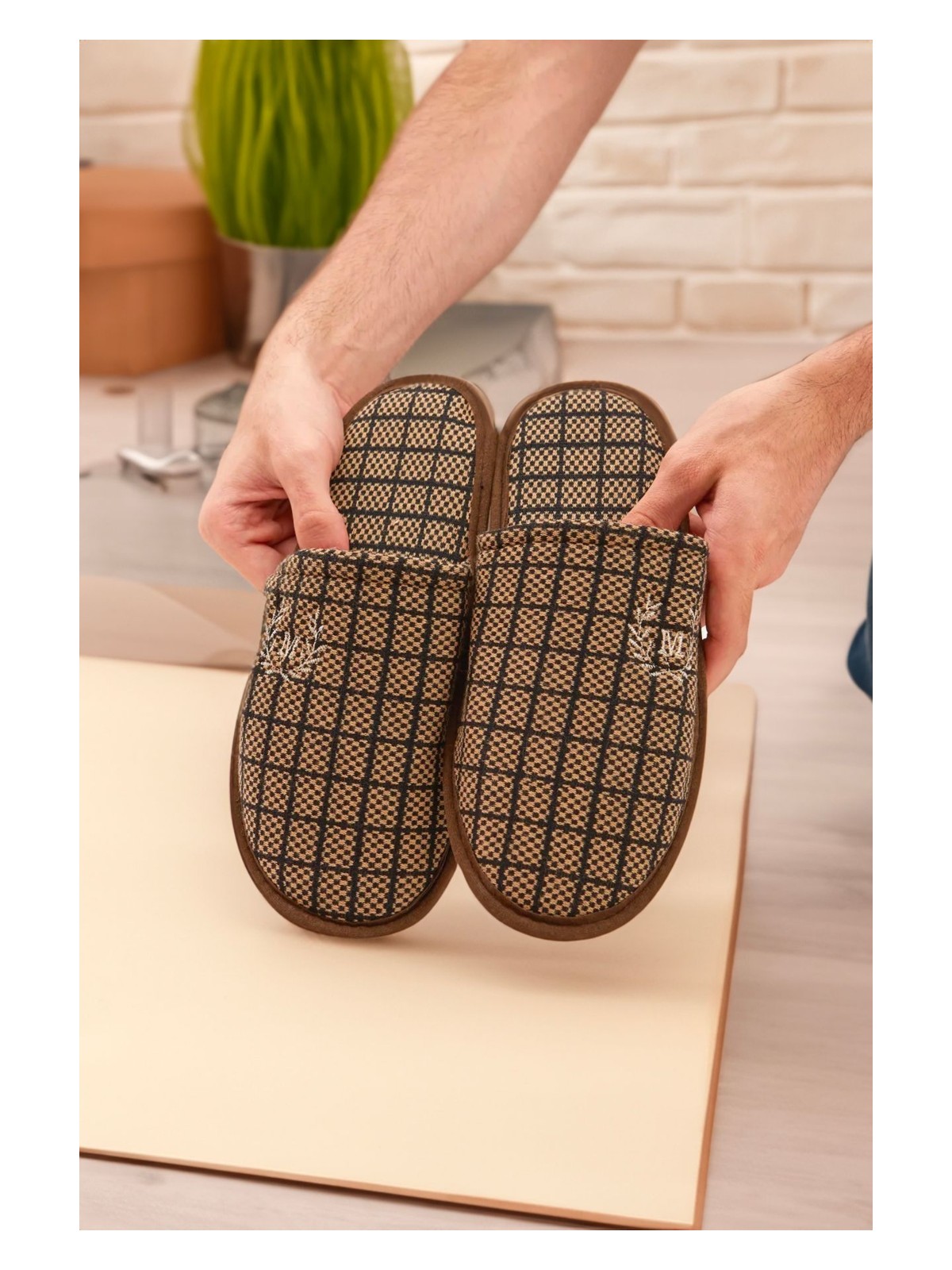 Ulusen Erkek Ev Terliği-Misafir Terliği-Çeyiz Bohça Terliği-Damat Terliği-Balkon Terliği - Görsel 5