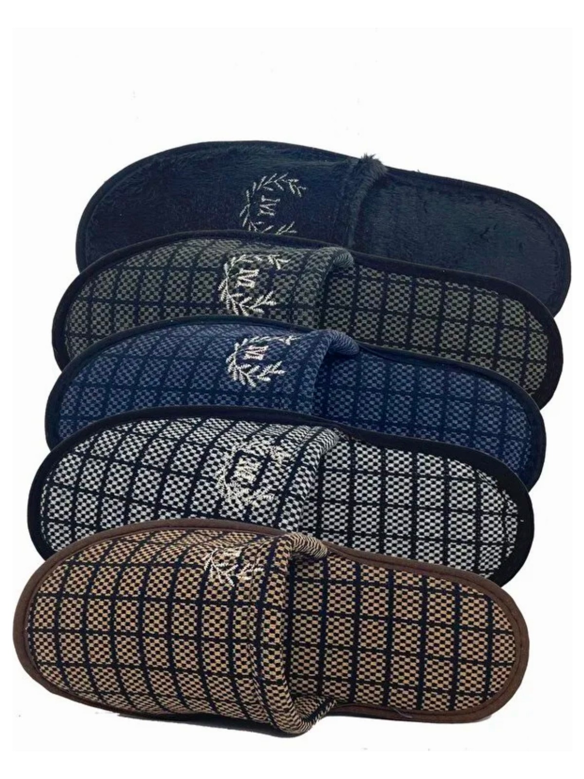 Ulusen 5'li Erkek Ev Terliği-Misafir Terliği-Çeyiz Bohça Terliği-Damat Terliği-Balkon Terliği