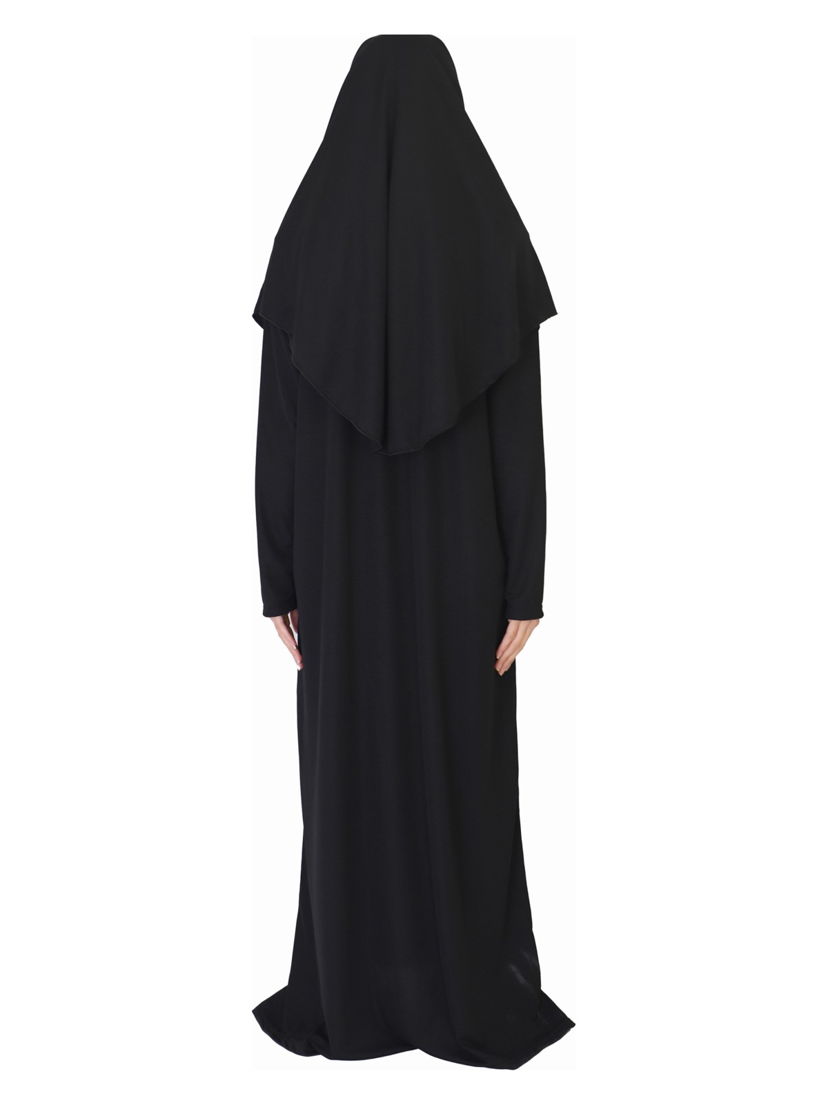 Zehranaz Namaz Elbisesi Siyah Fermuarlı Namaz Elbisesi3