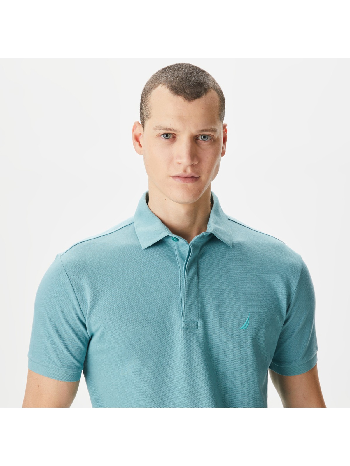 Nautica Erkek Mavi Slim Fit Kısa Kollu Polo Yaka T-Shirt K35062T.3LF - Görsel 4