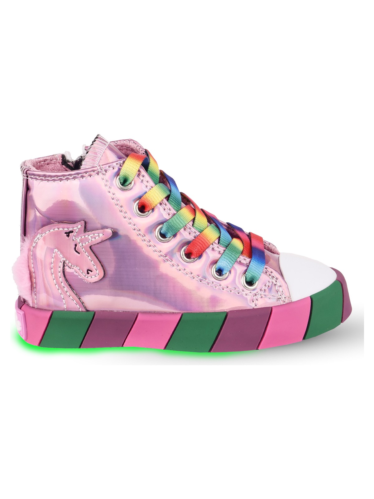 Kaptan Junior Ortopedik Unicorn Işıklı Kız Sneakers Balfk 500 - Görsel 4