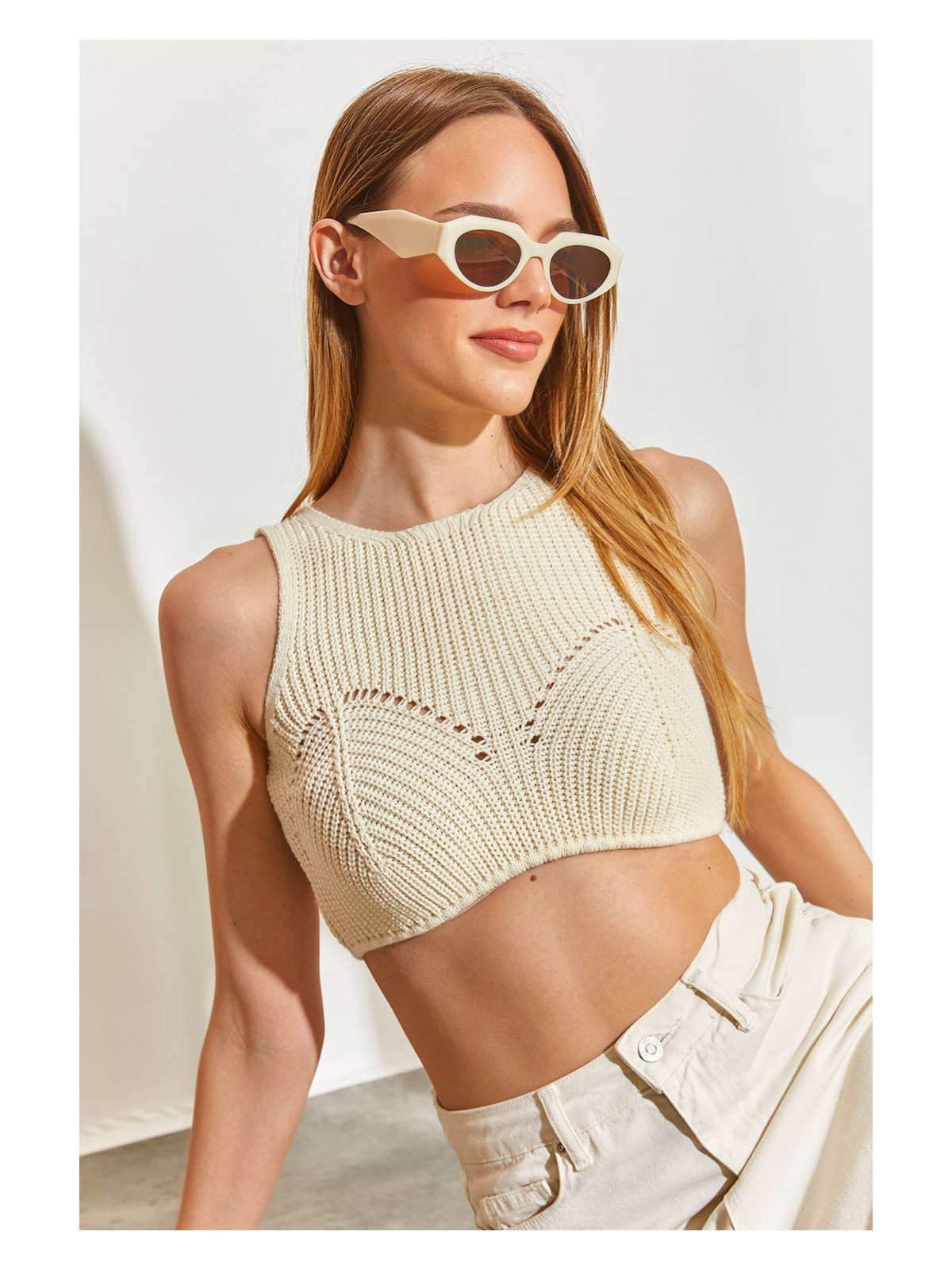 Shade Crop Triko Bluz
