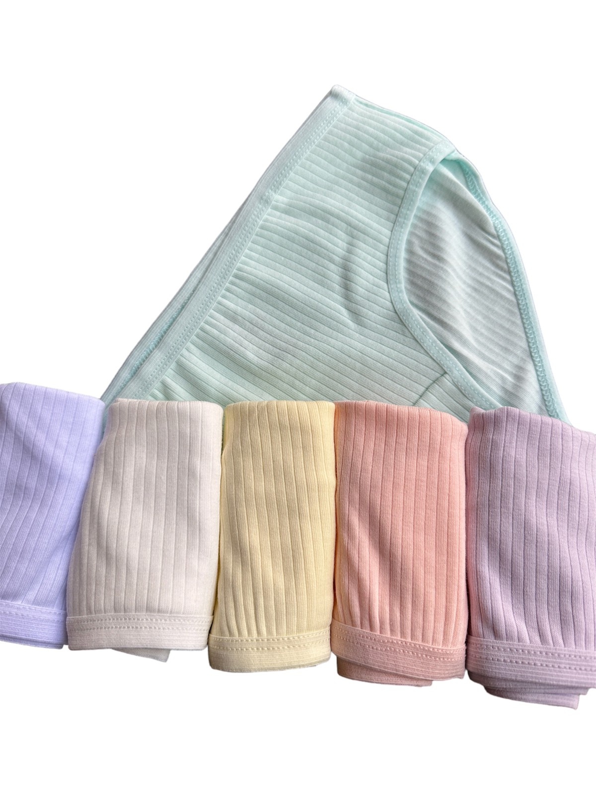 Tutku Dondeza 12'li Pamuklu Pastel Renk Fitilli Kız Çocuk Külot - Görsel 4