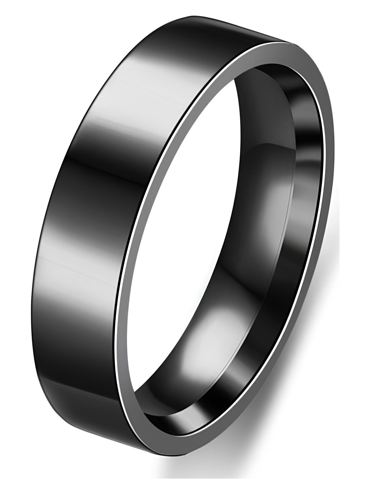 Takı Dükkanı 6mm Parlak Düz Model Unisex Kadın Erkek Çelik Alyans Yüzük cl39 - Görsel 5