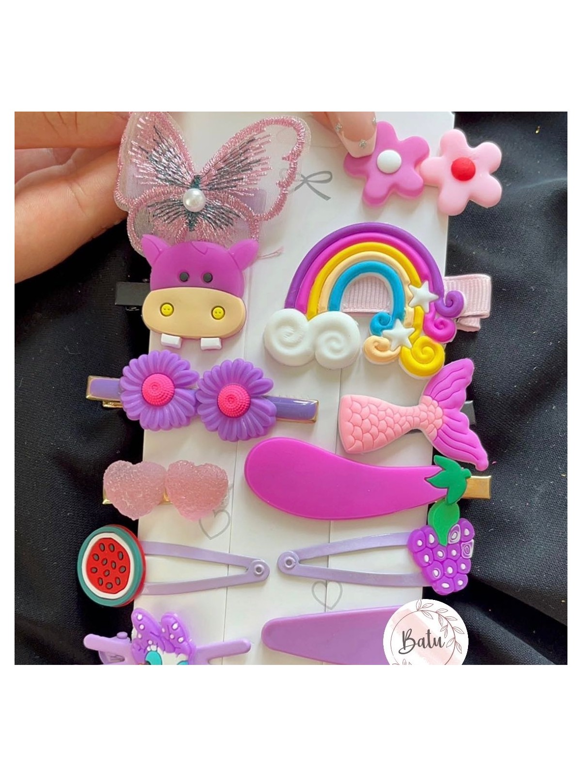 BATU Kız Bebek Ve Çocuklara Özel, Renkli Ve Dayanıklı Saç Tokası Seti – Günlük Kullanım Ve Hediye İçin Uygun - Görsel 5