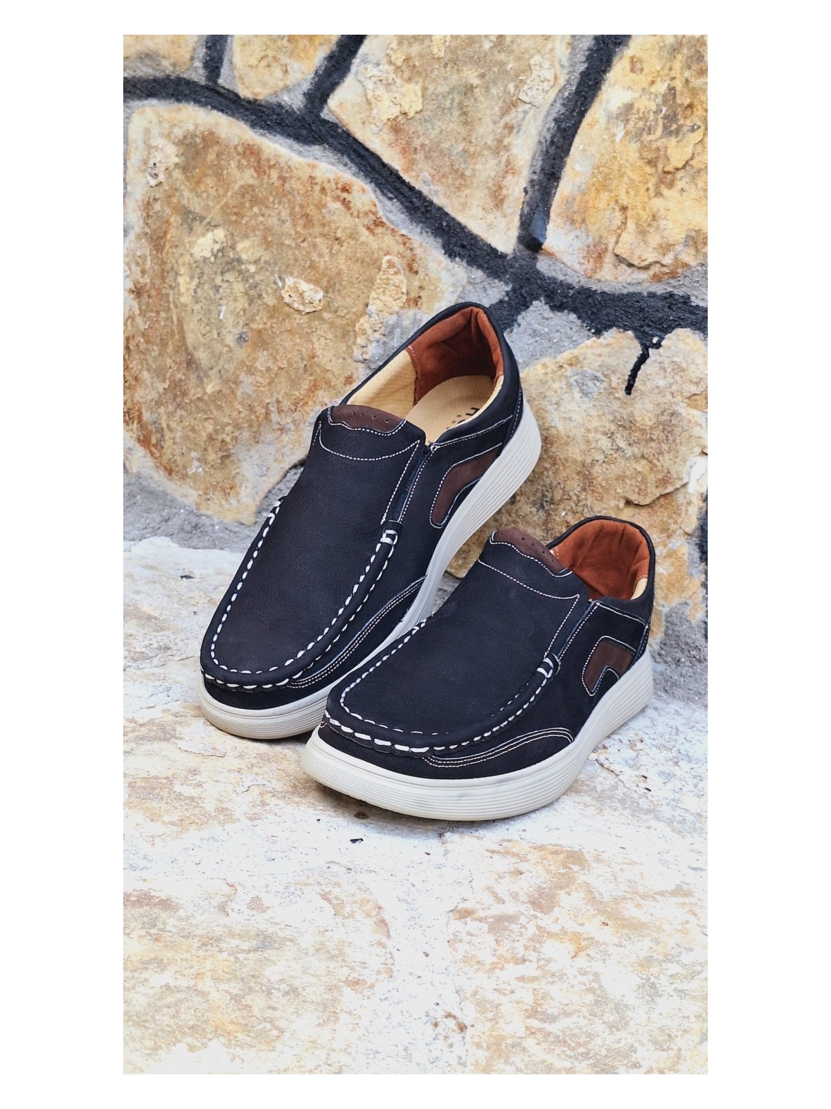 Hon's Erkek Ayakkabı Casual Günlük Nubuk Deri, Ortopedik, Klasik Ayakkabı - Görsel 6