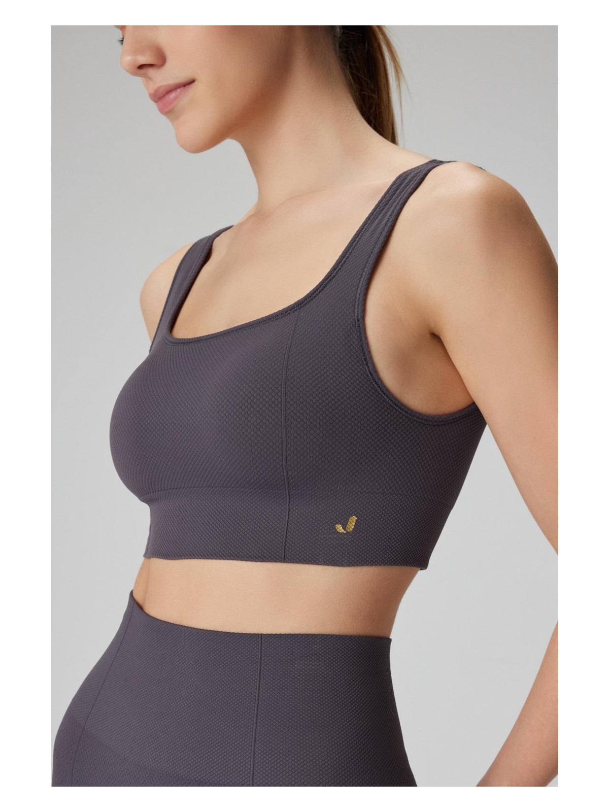 Jerf Holly Petek Desenli Kaplı Bra Lacivert - Görsel 4