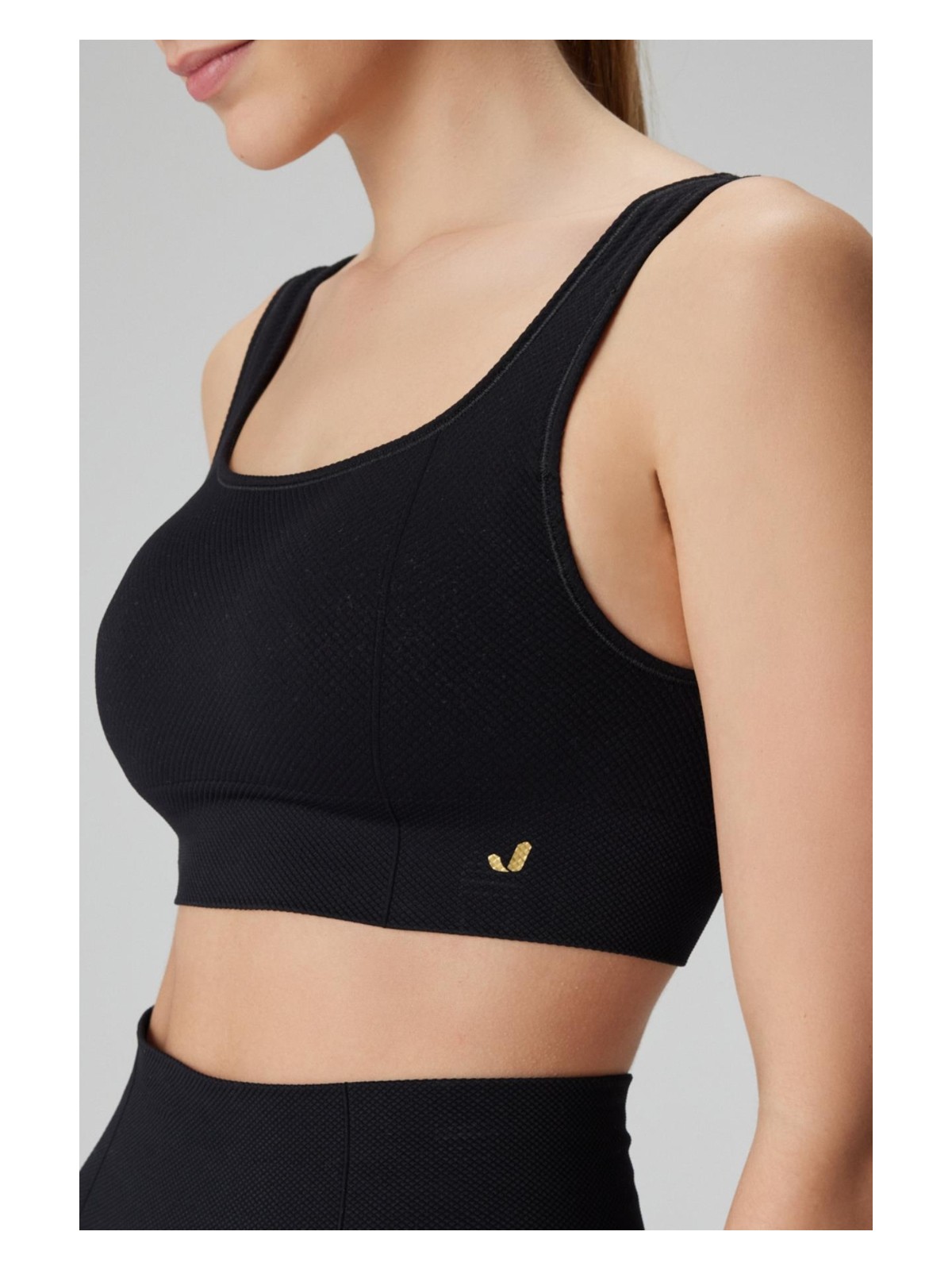 Jerf Holly Petek Desenli Kaplı Bra Lacivert - Görsel 6