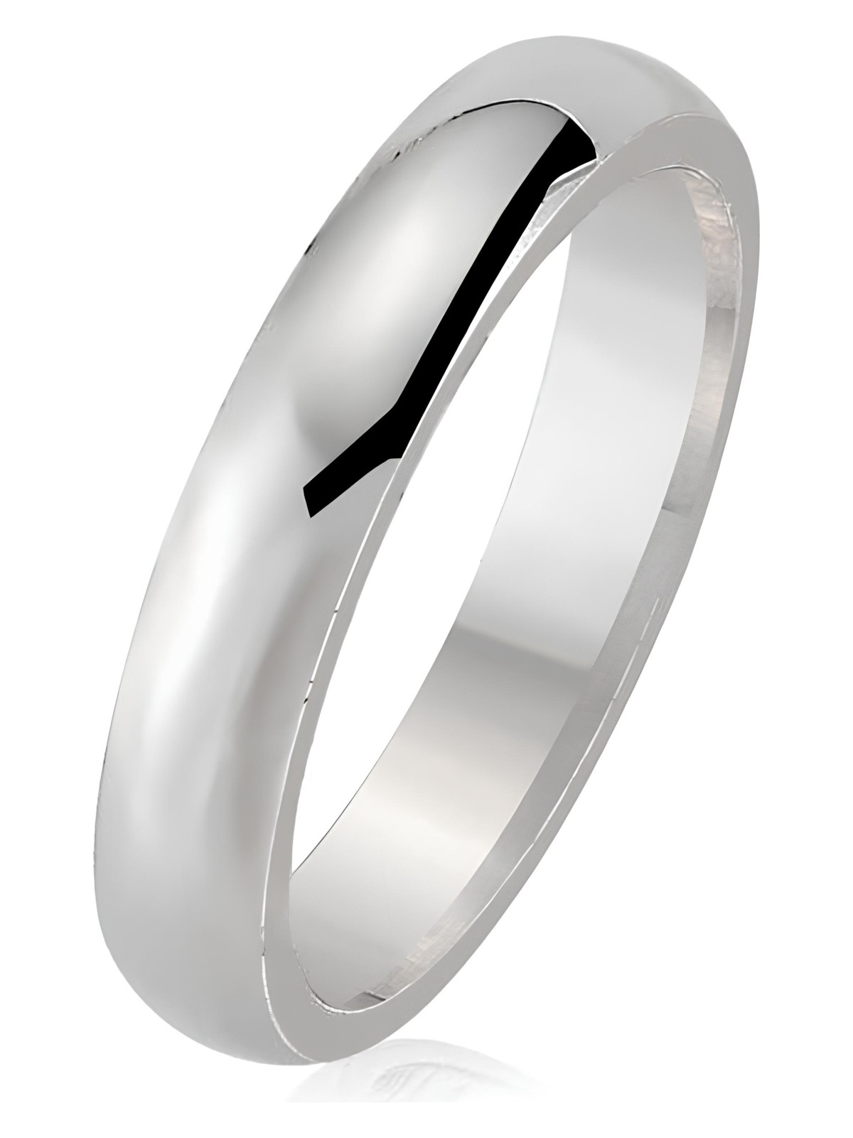 Takı Dükkanı 4 mm Bombeli Gümüş Alyans Ince Söz Nişan Yüzüğü wr22-1