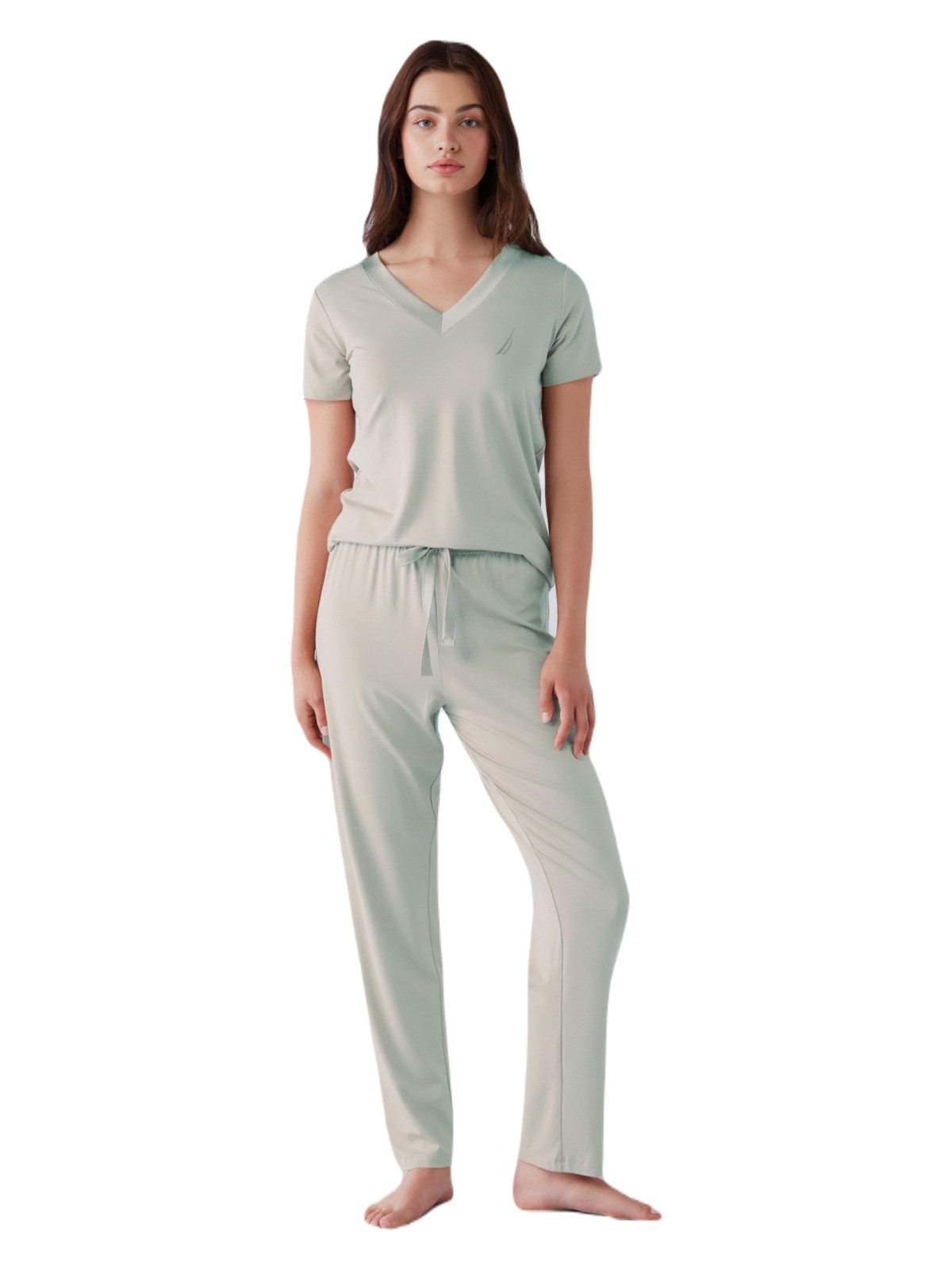 Nautica Kadın Yumuşak Dokulu Vizon Pijama Takımı - Görsel 4