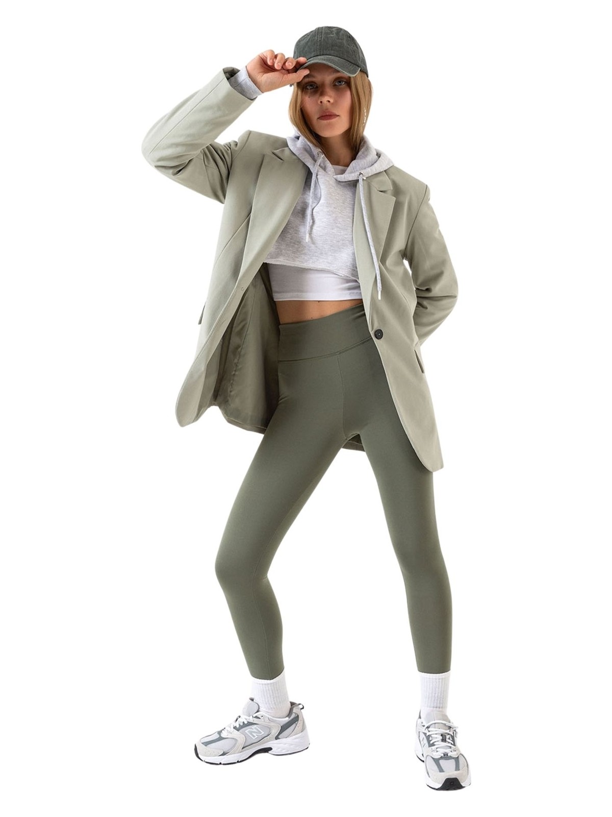 Domoda Ekstra Yüksek Bel Toparlayıcı Karyoka Dikişli Kışlık Içi Polar Push Up Kadın Tayt @simena - Görsel 6