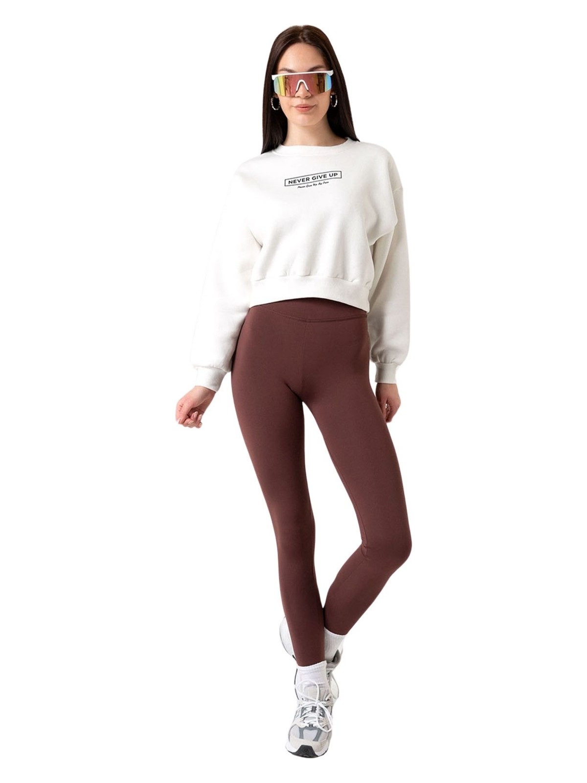 Domoda Ekstra Yüksek Bel Toparlayıcı Karyoka Dikişli Kışlık Içi Polar Push Up Kadın Tayt @simena - Görsel 4