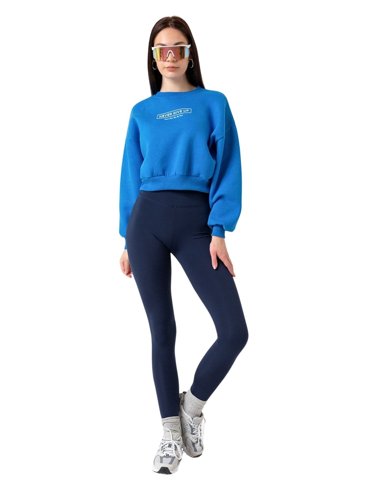 Domoda Ekstra Yüksek Bel Toparlayıcı Karyoka Dikişli Kışlık Içi Polar Push Up Kadın Tayt @simena - Görsel 5