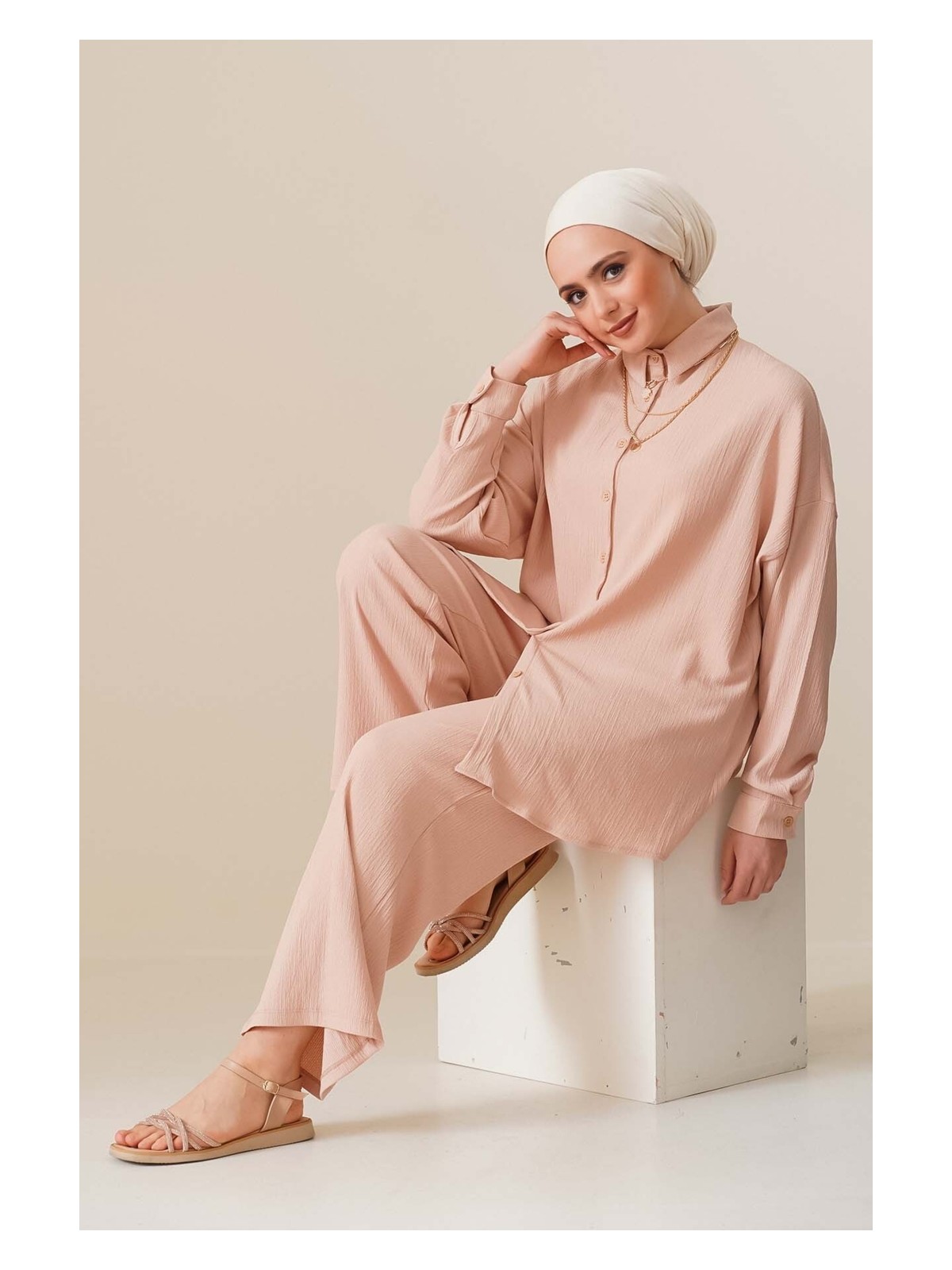 Bigdart Örme Tesettür İkili Takım Siyah %97 Polyester Kadın Rahat Kullanım İçin Tasarlandı - Görsel 3