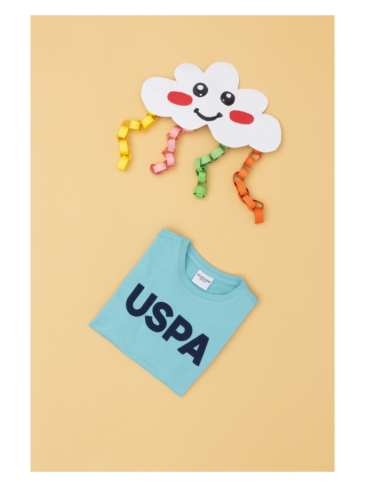 U.S. Polo Assn. Erkek Çocuk Turuncu Basic Bisiklet Yaka Tişört 50279614-VR051 - Görsel 6