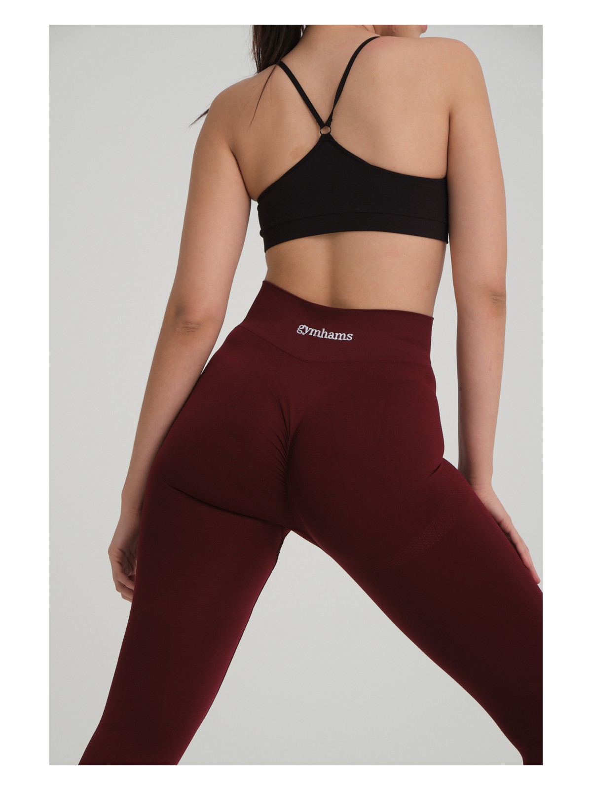 Gymhams Kalçası Büzgülü Kalça Şekillendirici Push Up Yüksek Bel Toparlayıcı Spor Fitness Yoga Tayt - Görsel 3