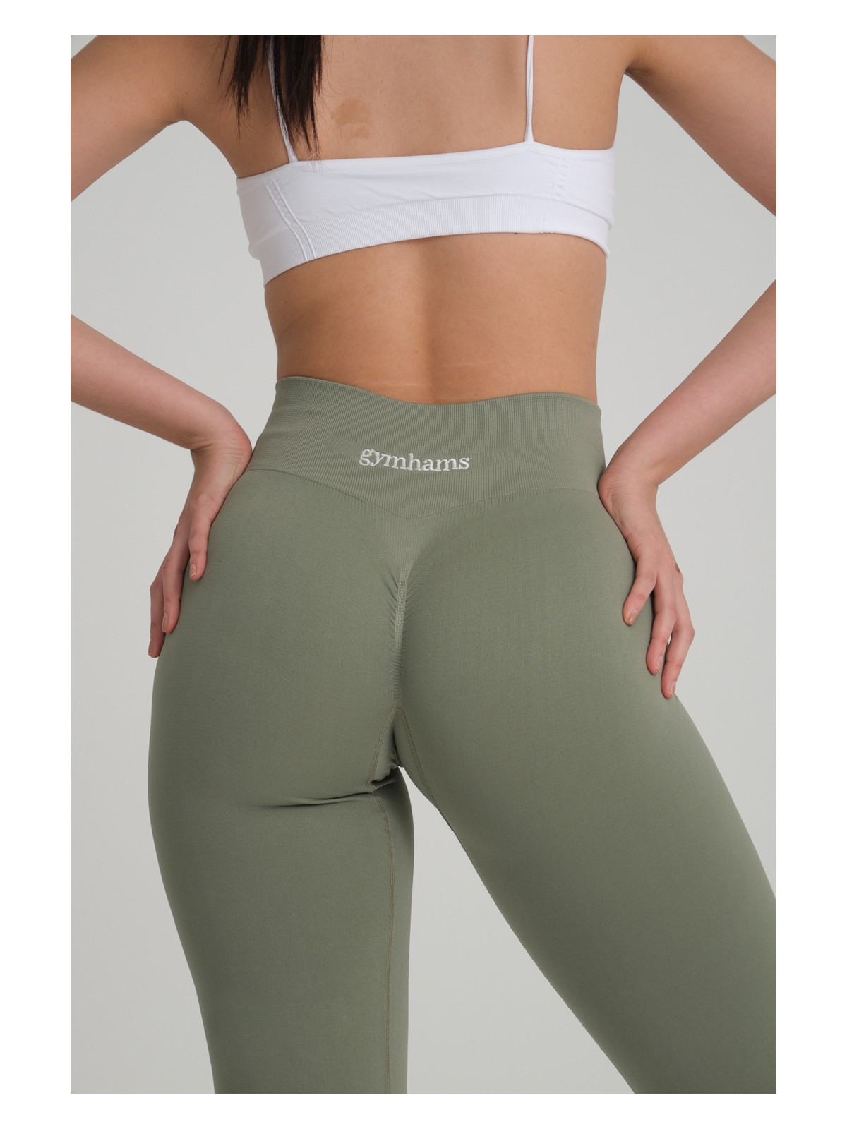 Gymhams Kalçası Büzgülü Kalça Şekillendirici Push Up Yüksek Bel Toparlayıcı Spor Fitness Yoga Tayt