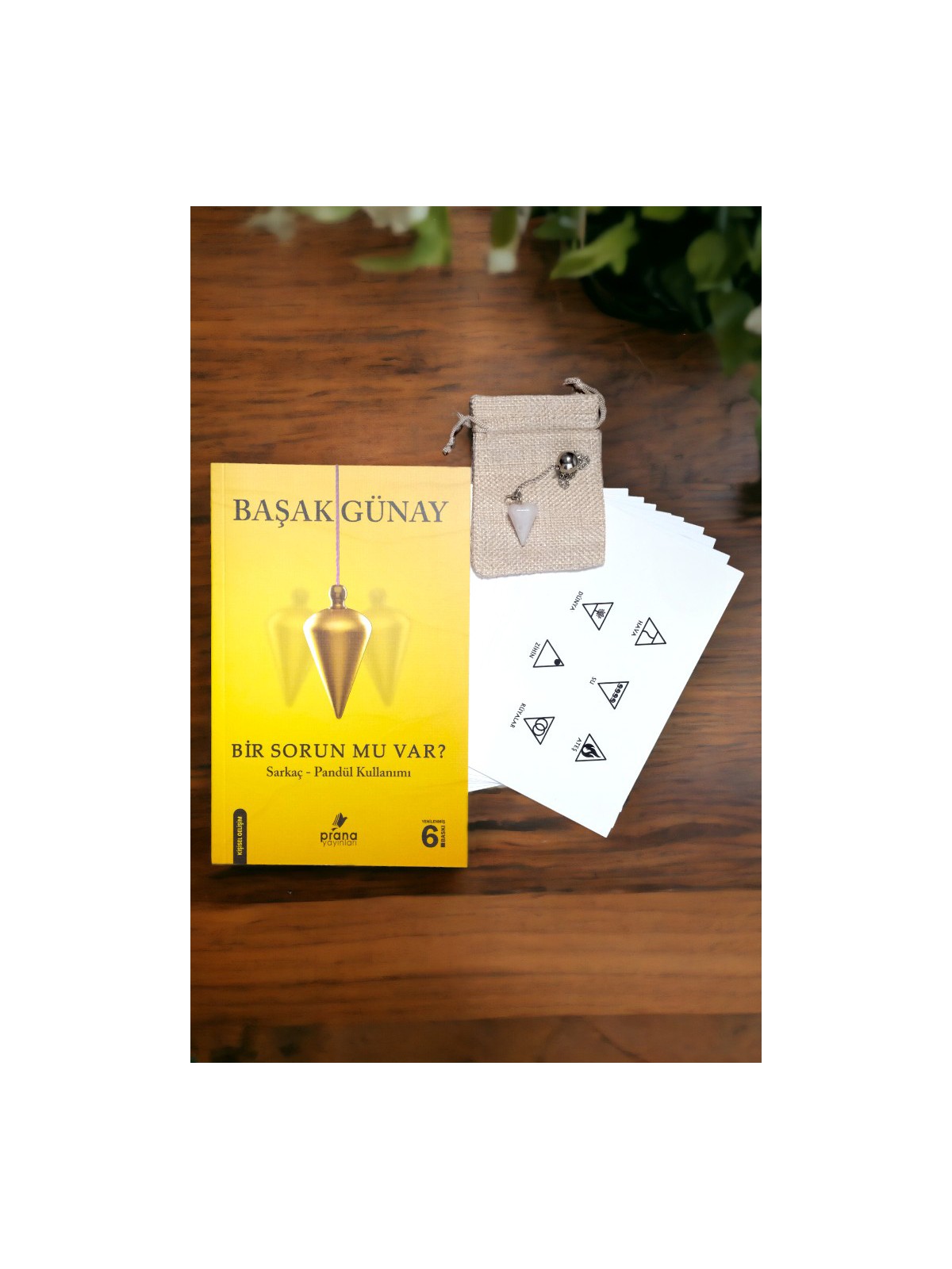 Mucizevi Yayınevi Pembe Kuvars Doğal Taş Pandül Tam Set Sarkaç