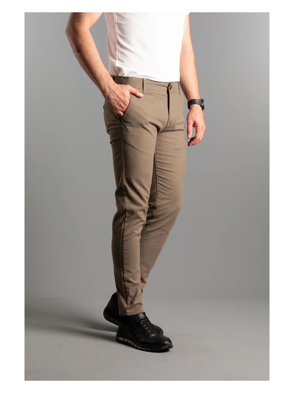 Zeki Özer Erkek Lacivert Dokulu Kanvas Keten Pantolon - Görsel 6