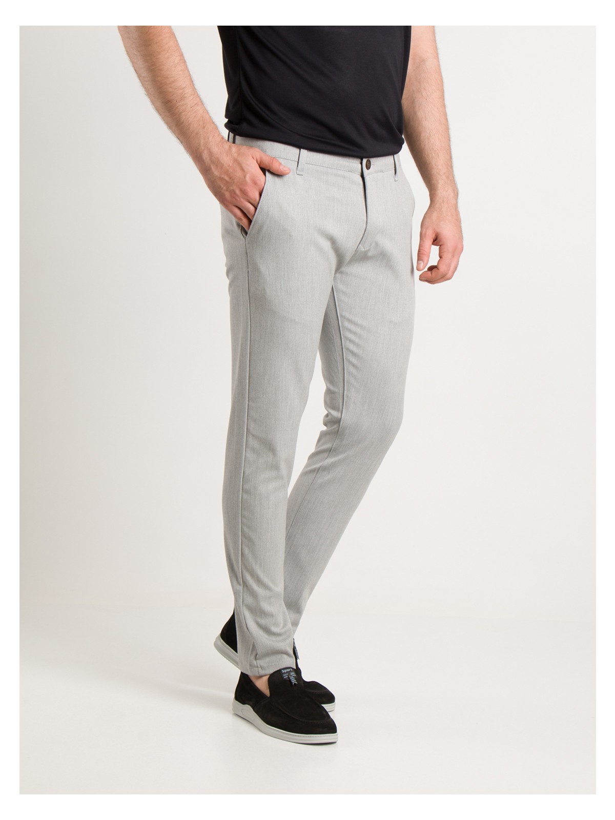 Zeki Özer Erkek Siyah Kanvas Keten Pantolon - Görsel 7